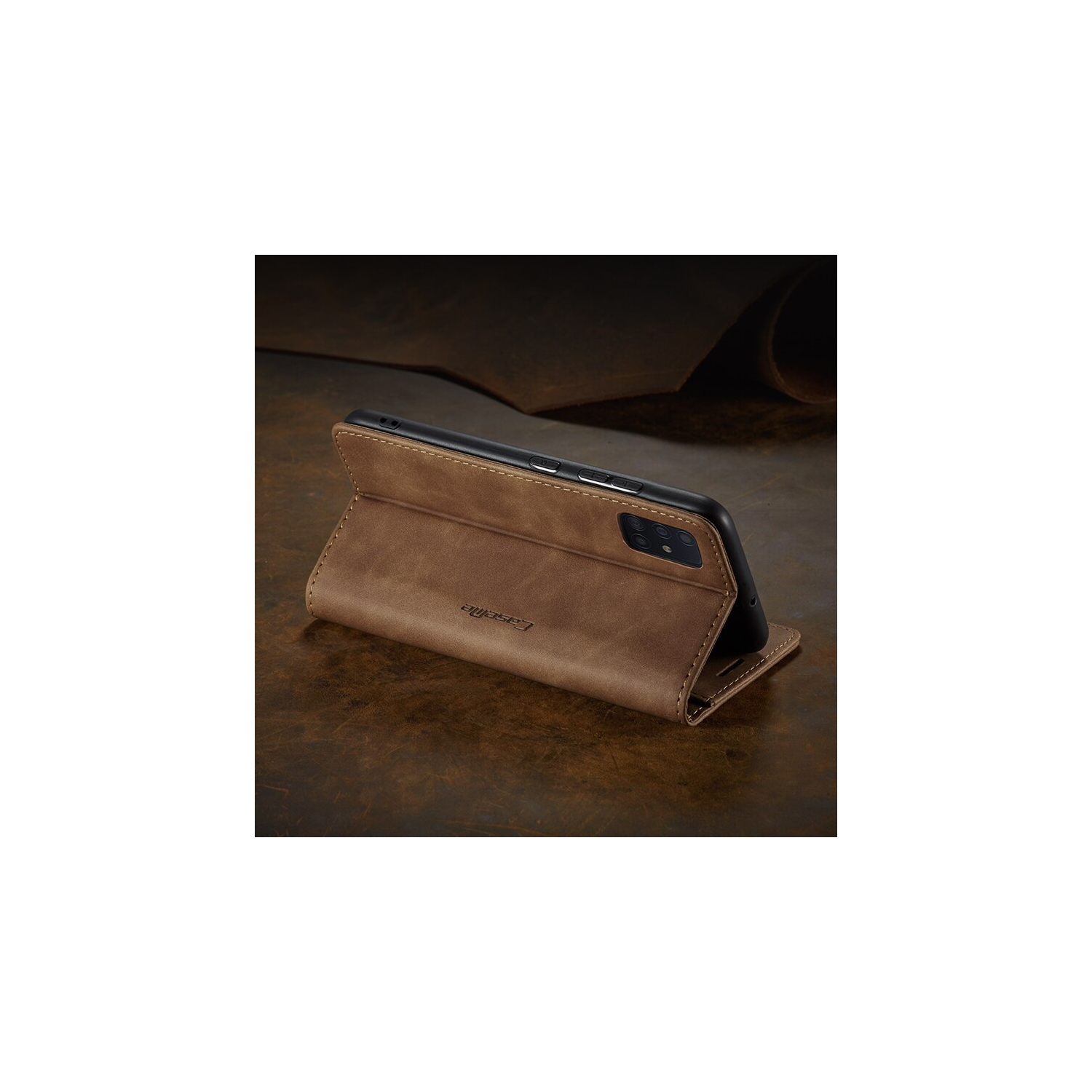 CaseMe Wallet Case Anti-Fall Retro Handmade Leather Magnetic Flip case Card Slot for Samsung S21 PLUS