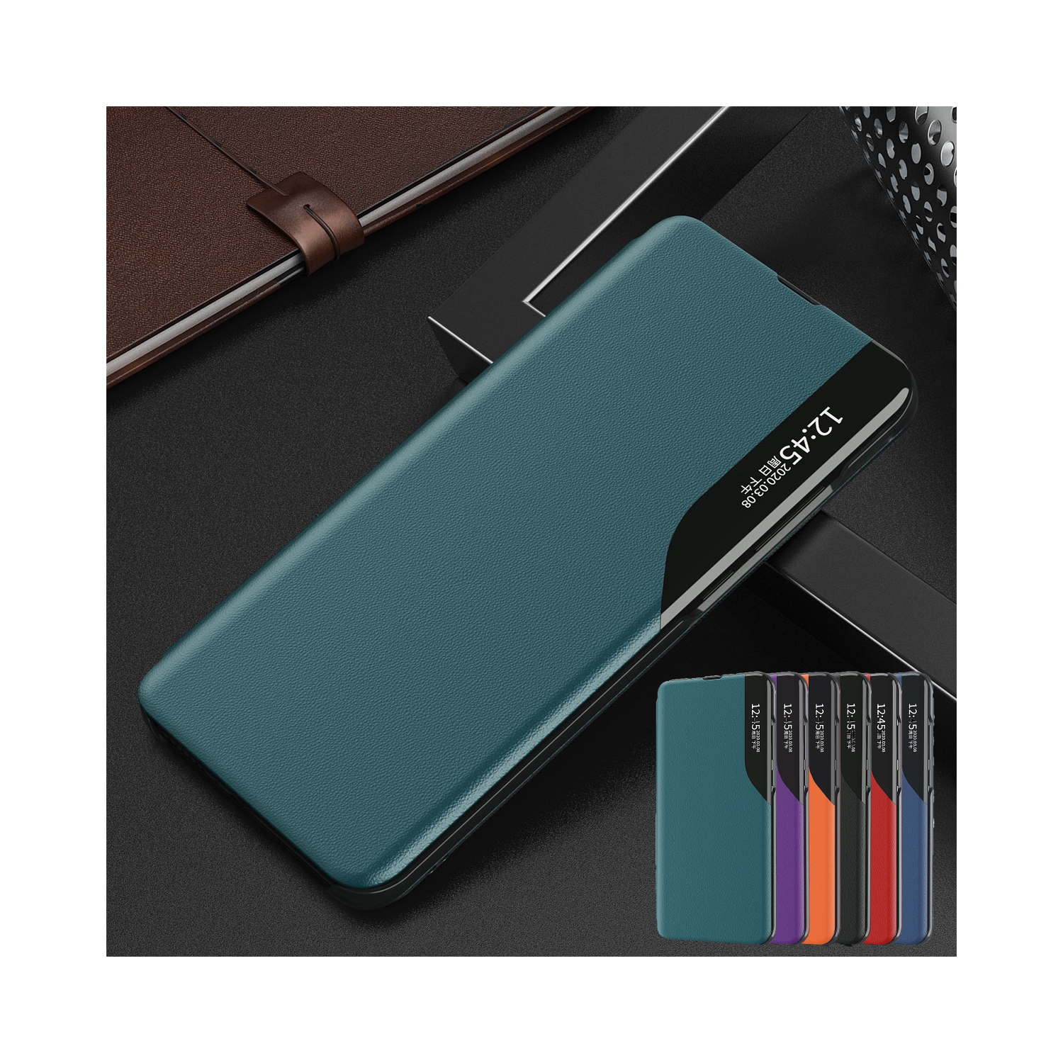 Smart Case window view leather Magnetic stand fundas phone cover Coque for Samsung Galaxy S21 Plus