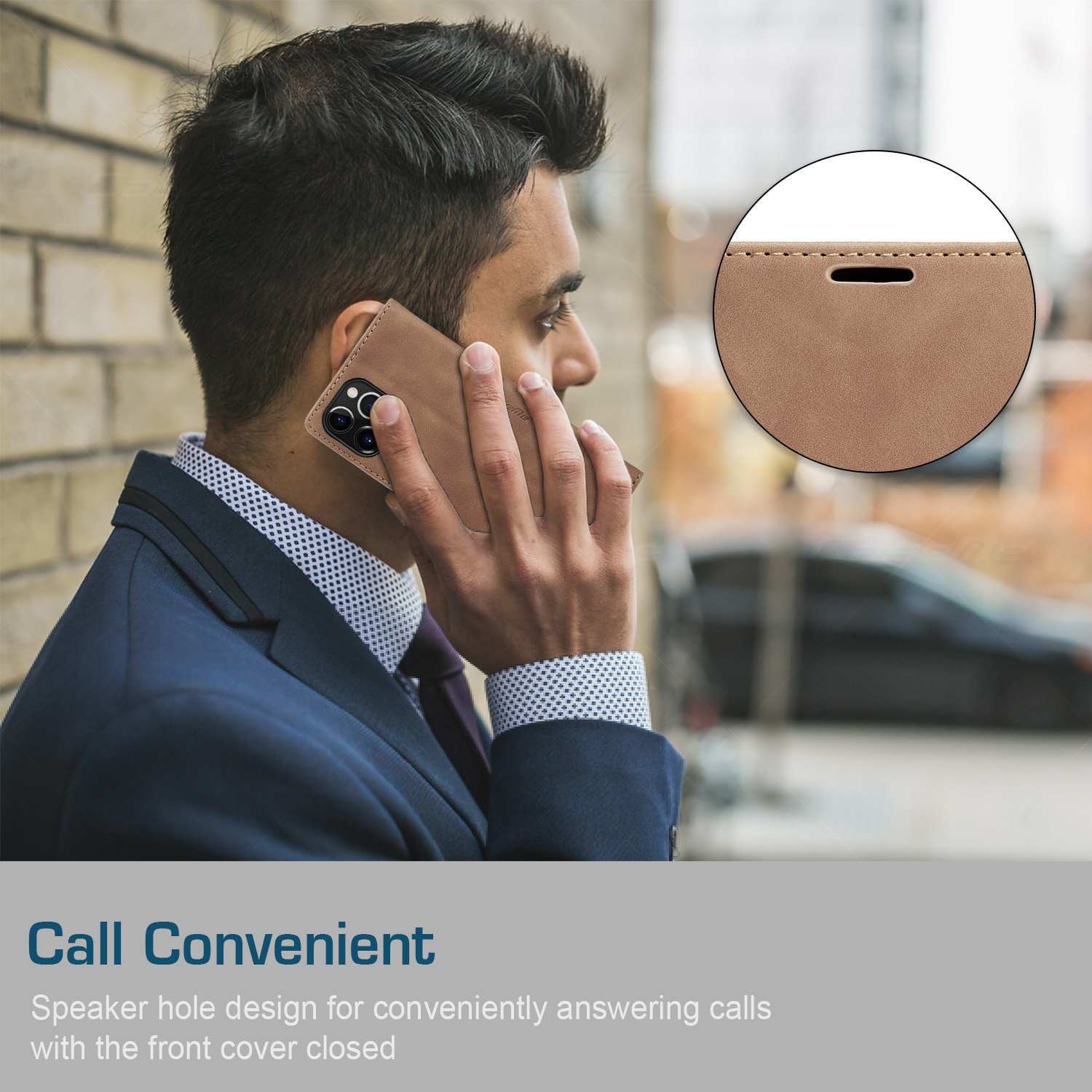 CaseMe Wallet Case Anti-Fall Retro Handmade Leather Magnetic Flip case Card Slot for Samsung S21 PLUS