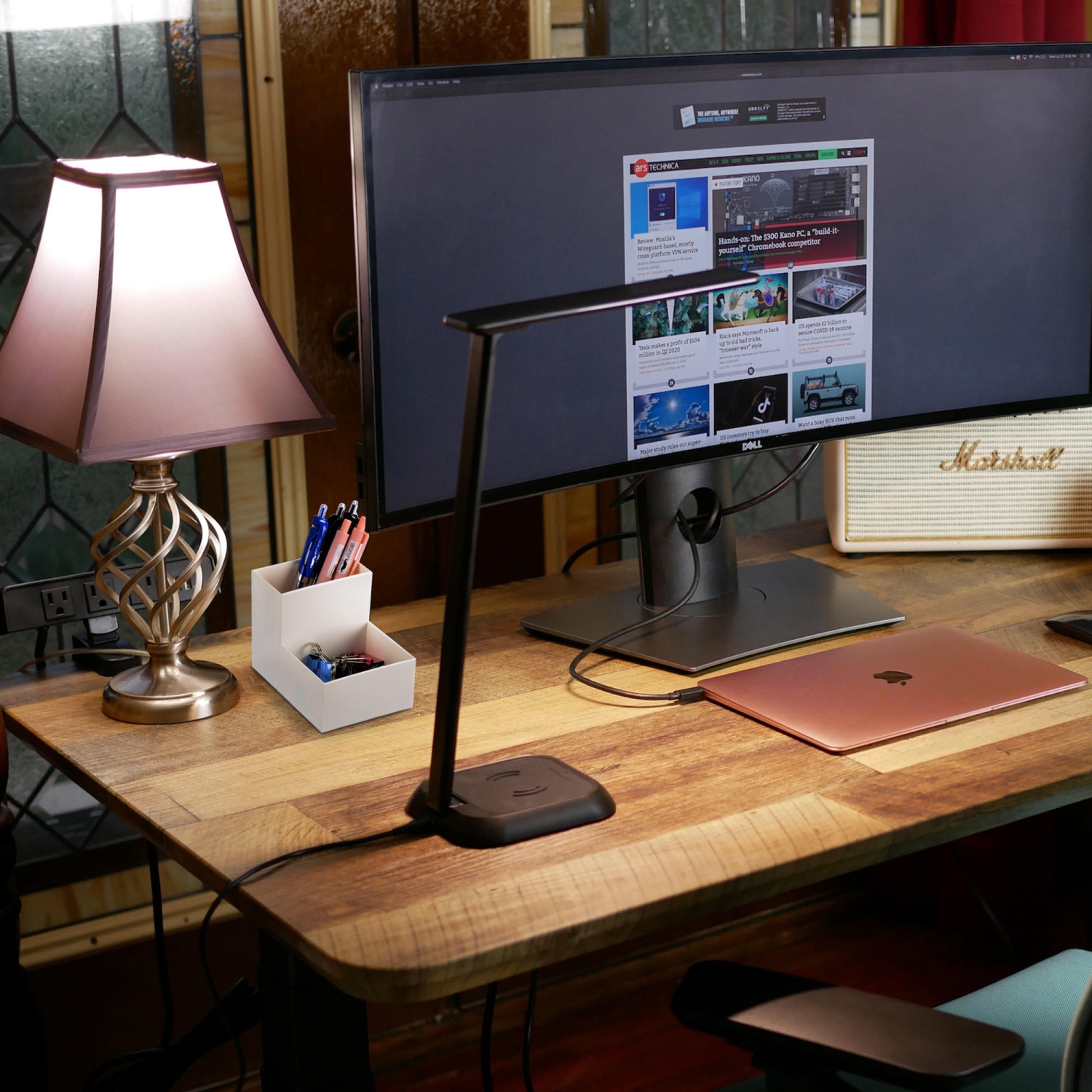 Chariot de bureau à 2 compartiments, plastique, blanc