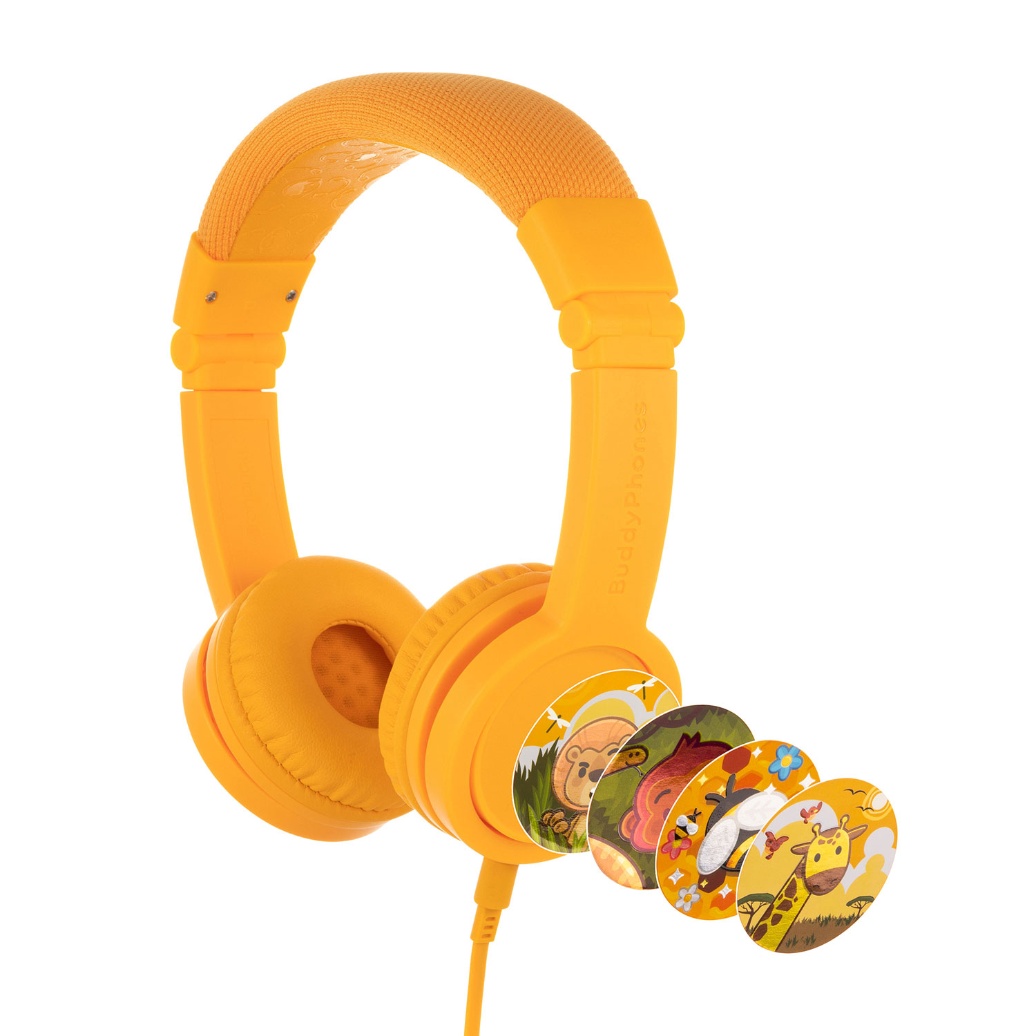 BuddyPhones Explore+ (Plus) On-Ear Headphones - Sun Yellow