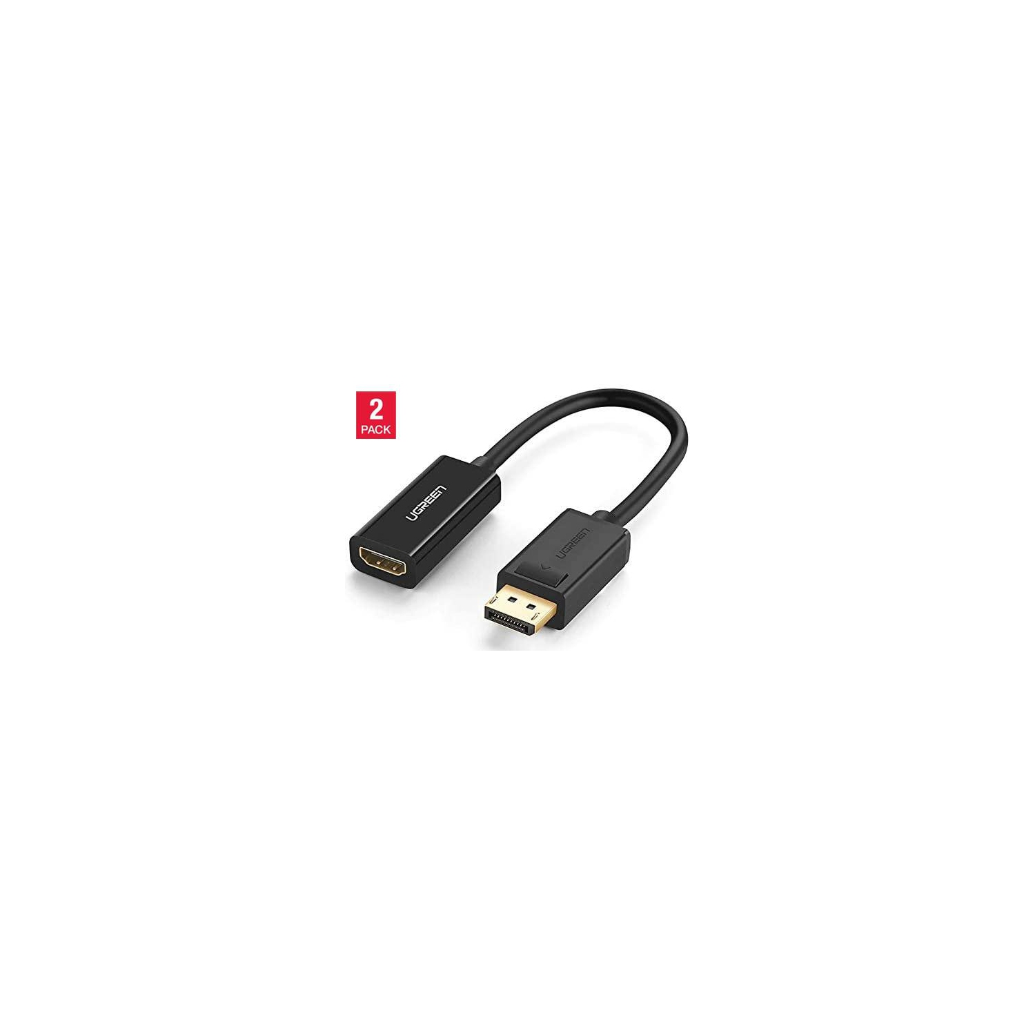 [2Pack]UGREEN DisplayPort Male to HDMI Female converter 1080P