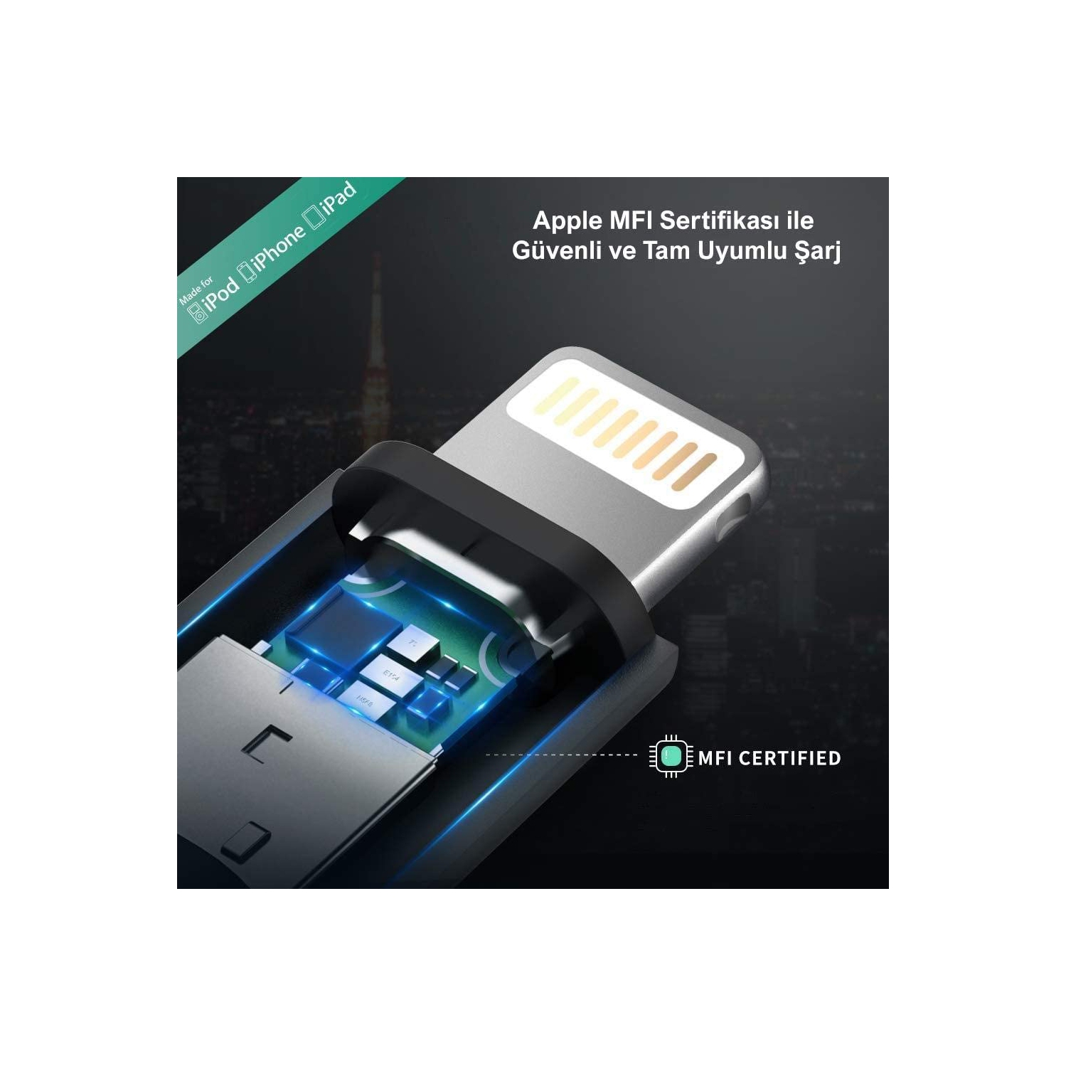 [2Pack] UGREEN Micro USB with Lightning & USB C 1.5M Data Cable Silver White