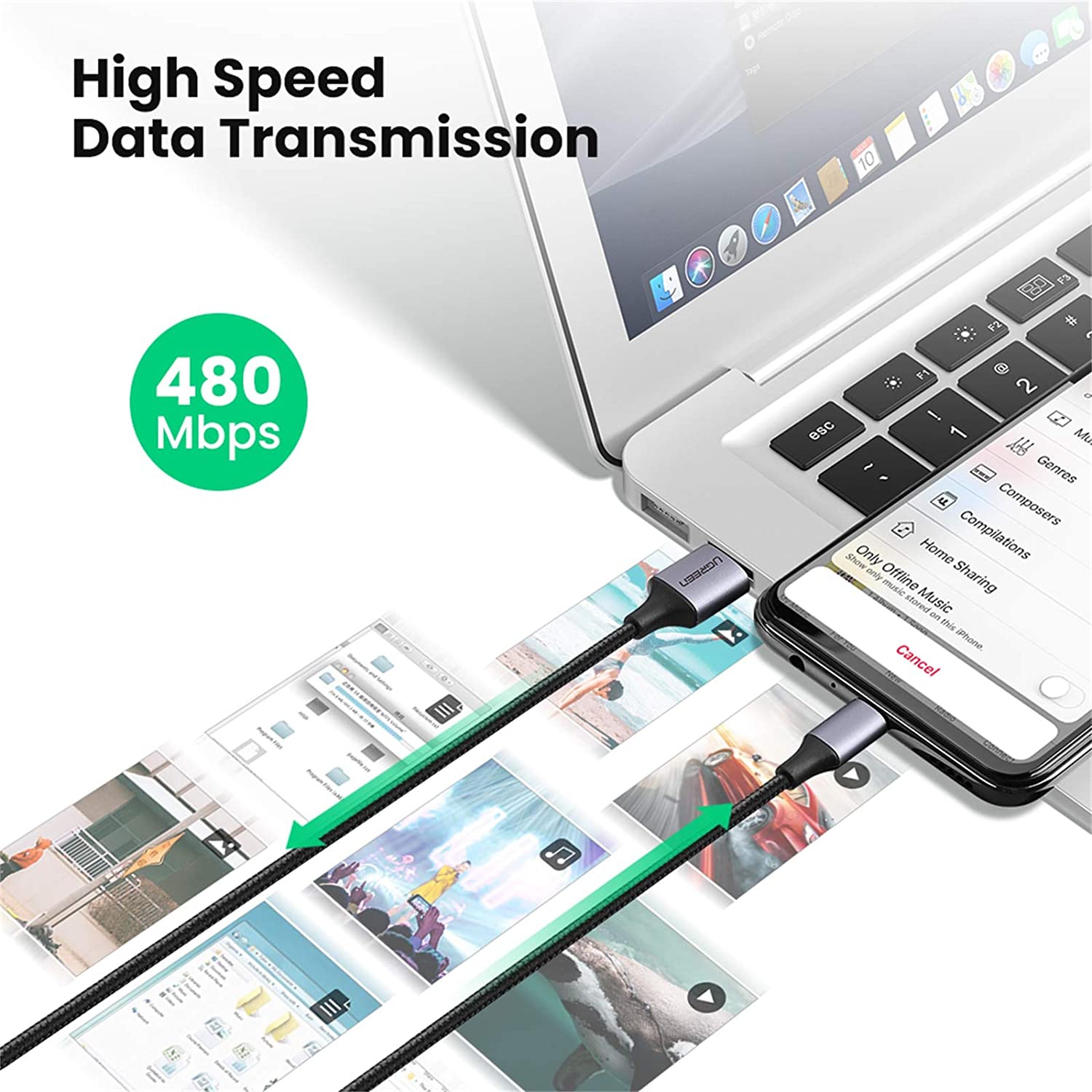 UGREEN Micro USB Cable USB to Micro USB 2.0