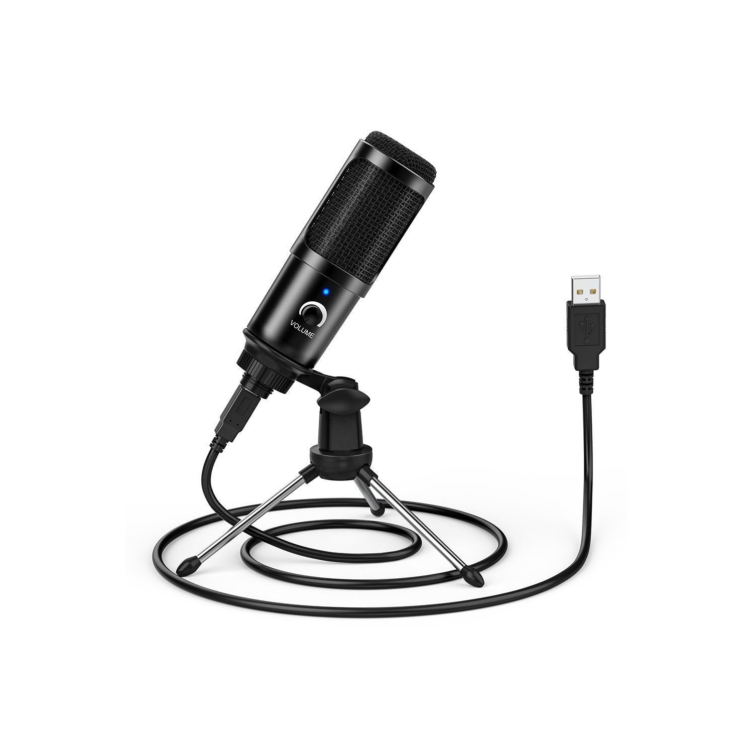 USB Computer Studio Recording microphone condensateur pour diffusion en continu microphone avec trépied
