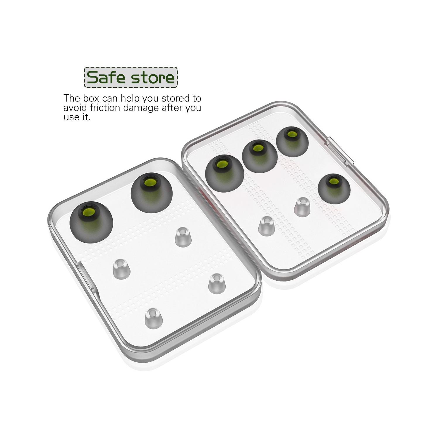 [6 Pairs] Earphone Tips New Bee 12pcs Premium Replacement Earbud Tips Blocking Out Ambient Noise