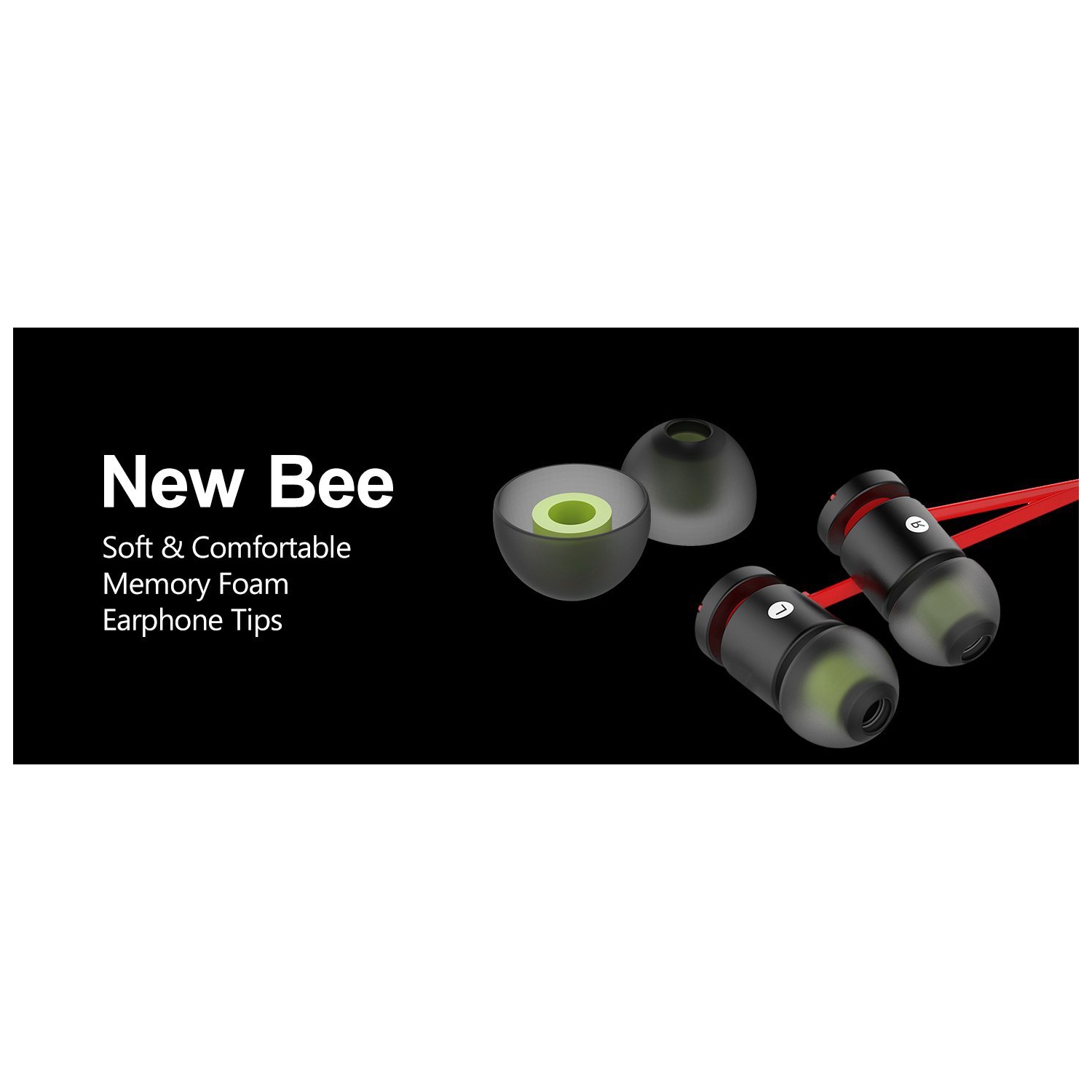 [6 Pairs] Earphone Tips New Bee 12pcs Premium Replacement Earbud Tips Blocking Out Ambient Noise