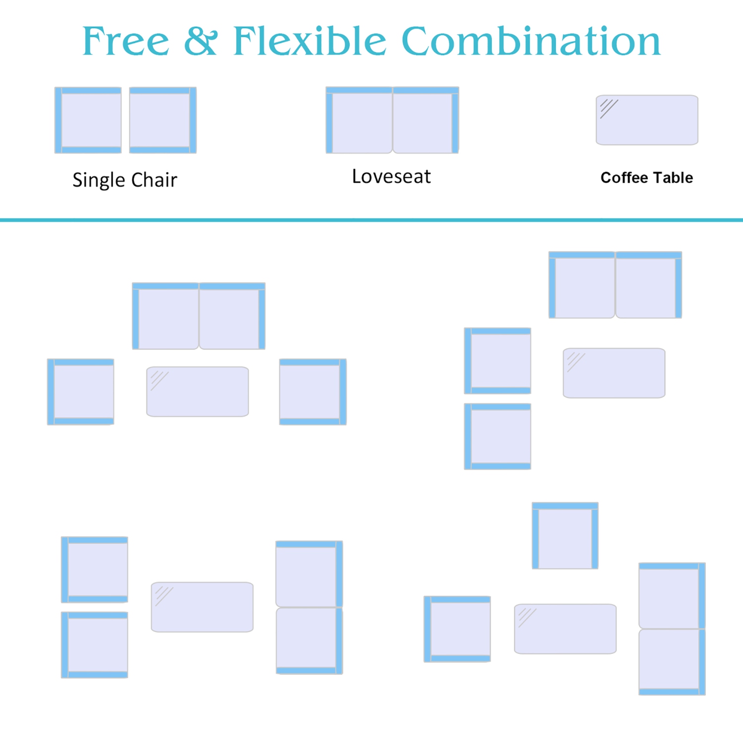 Costway 4PCS Patio Rattan Furniture Set Sofa Table W/Storage Shelf And Cushion