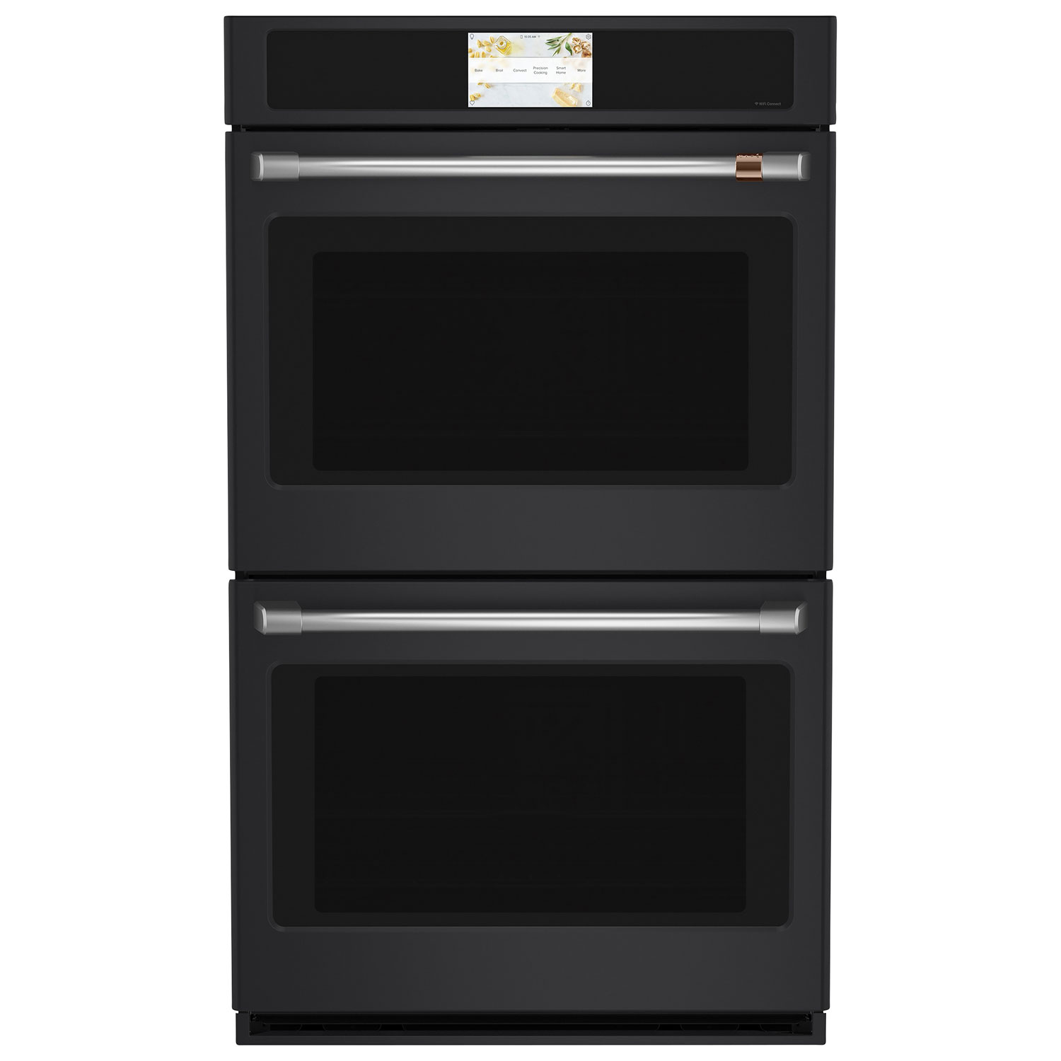 Cafe 30" 10 Cu. Ft. Double True Convection Electric Wall Oven - Matte Black