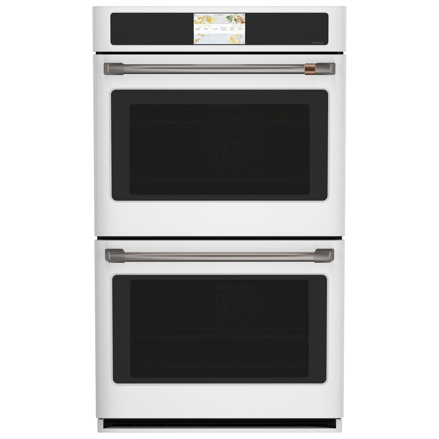 Cafe 30" 10 Cu. Ft. Double True Convection Electric Wall Oven (CTD90DP4NW2) - Matte White