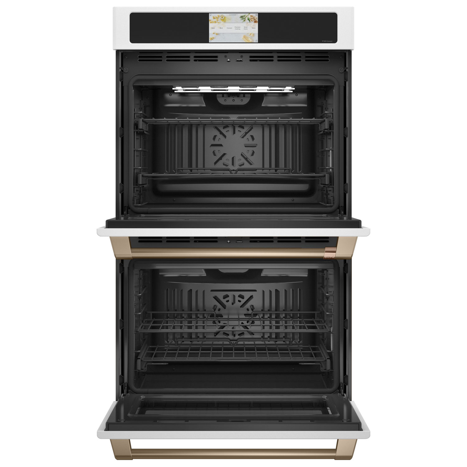 Four mural électrique double à convection véritable 30 po 10 pi³ Café - Blanc mat