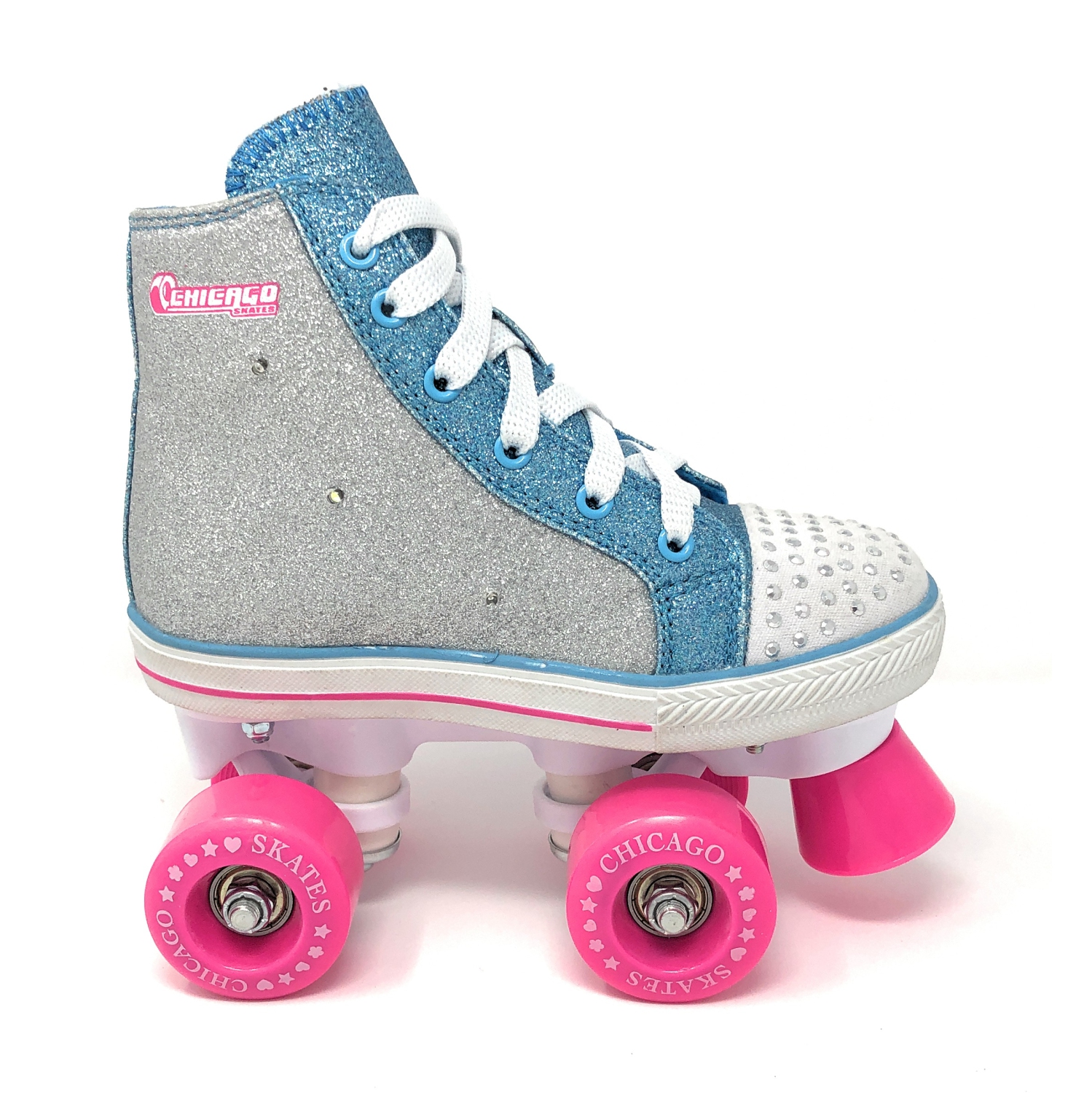 Chicago Skates - Patins à roulettes ajustables pour enfants avec  accessoires,Rose 