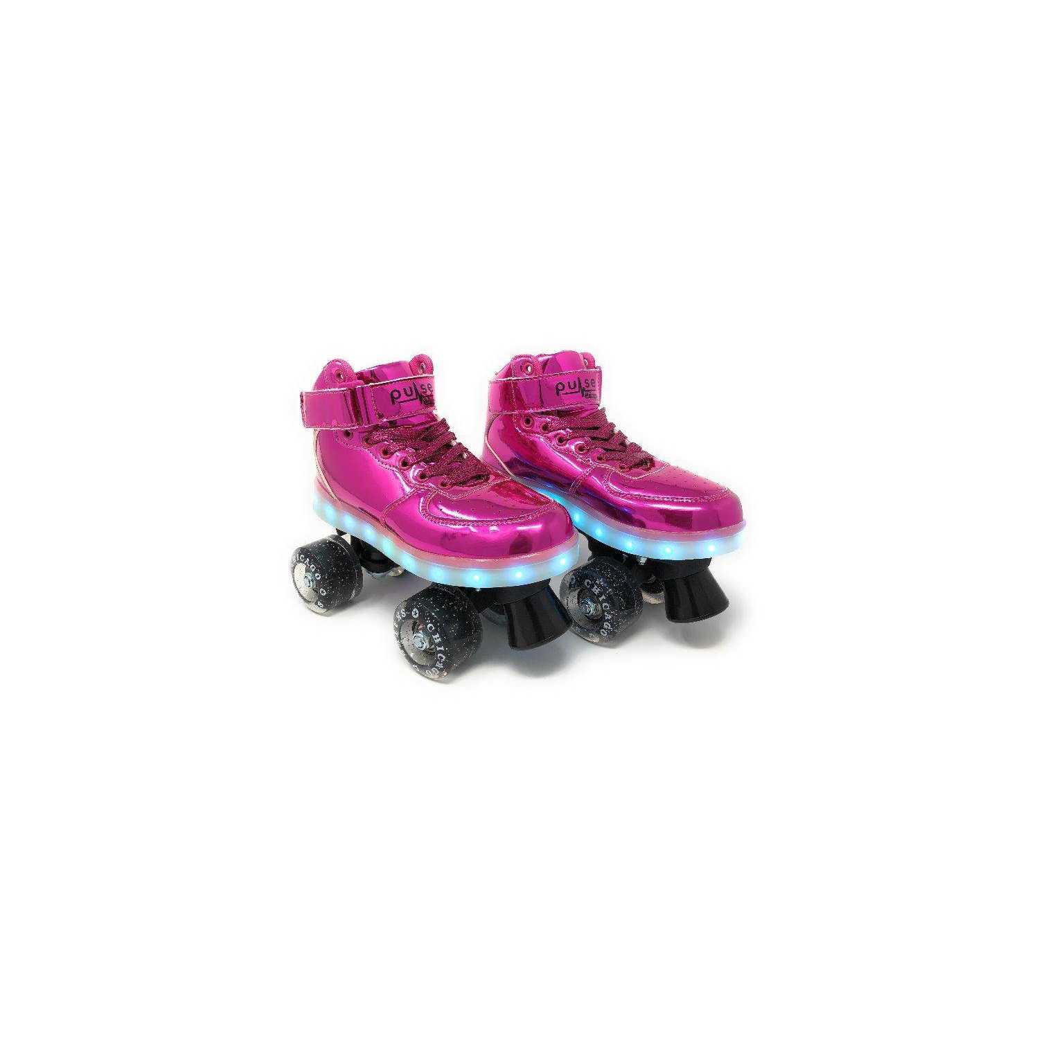 Chicago Skates Pulse LED Light Up Rollerskates, Pink, Size 6