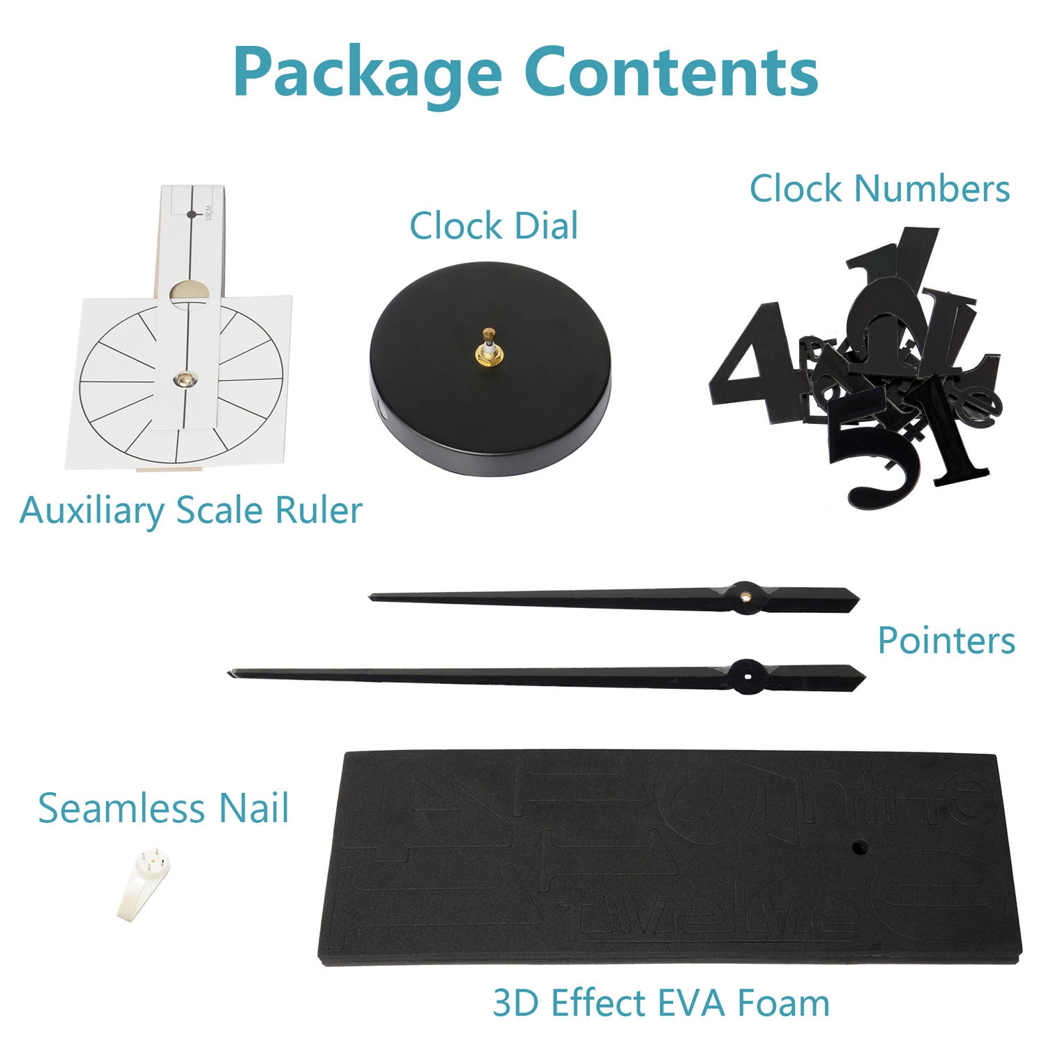 3D Large Modern DIY Wall Clock