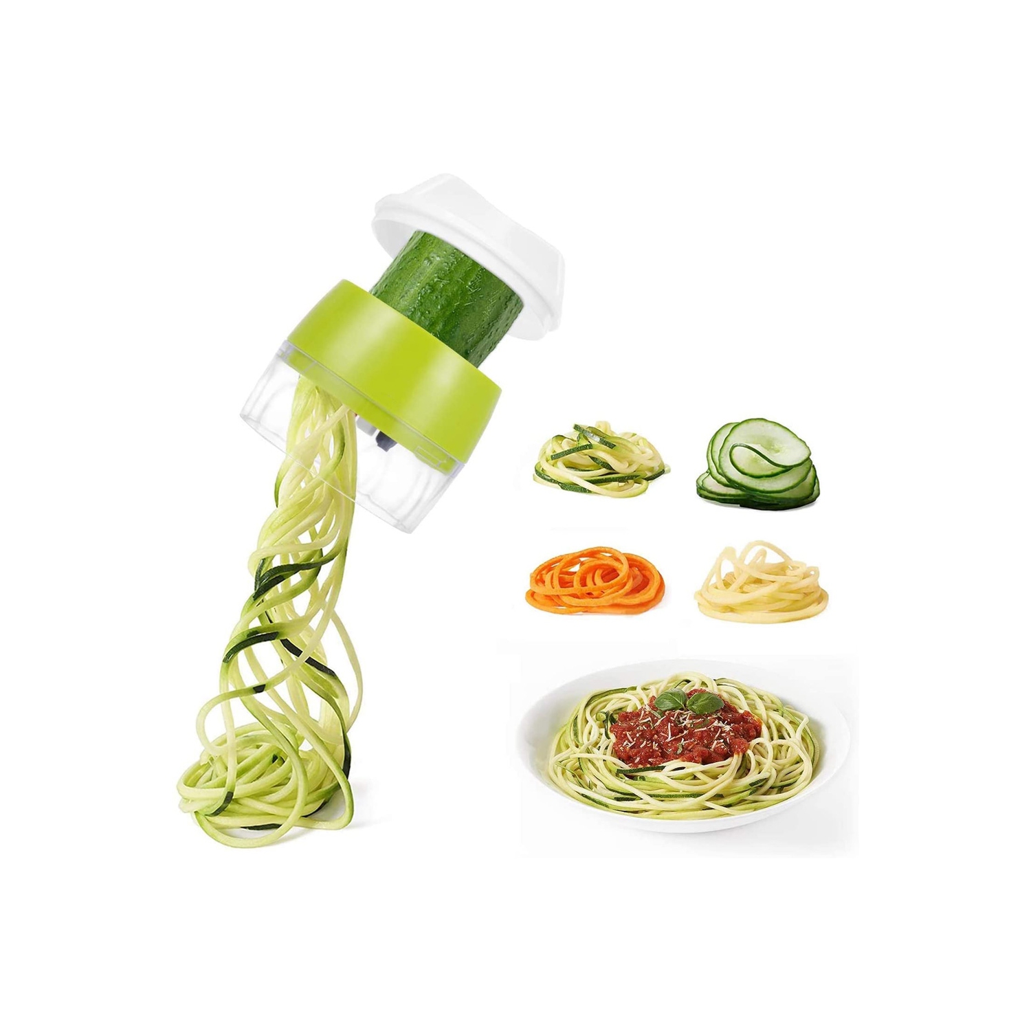 Multi-Function Handheld Spiralizer Vegetable Slicer Adjustable Grater Cutter - axGear