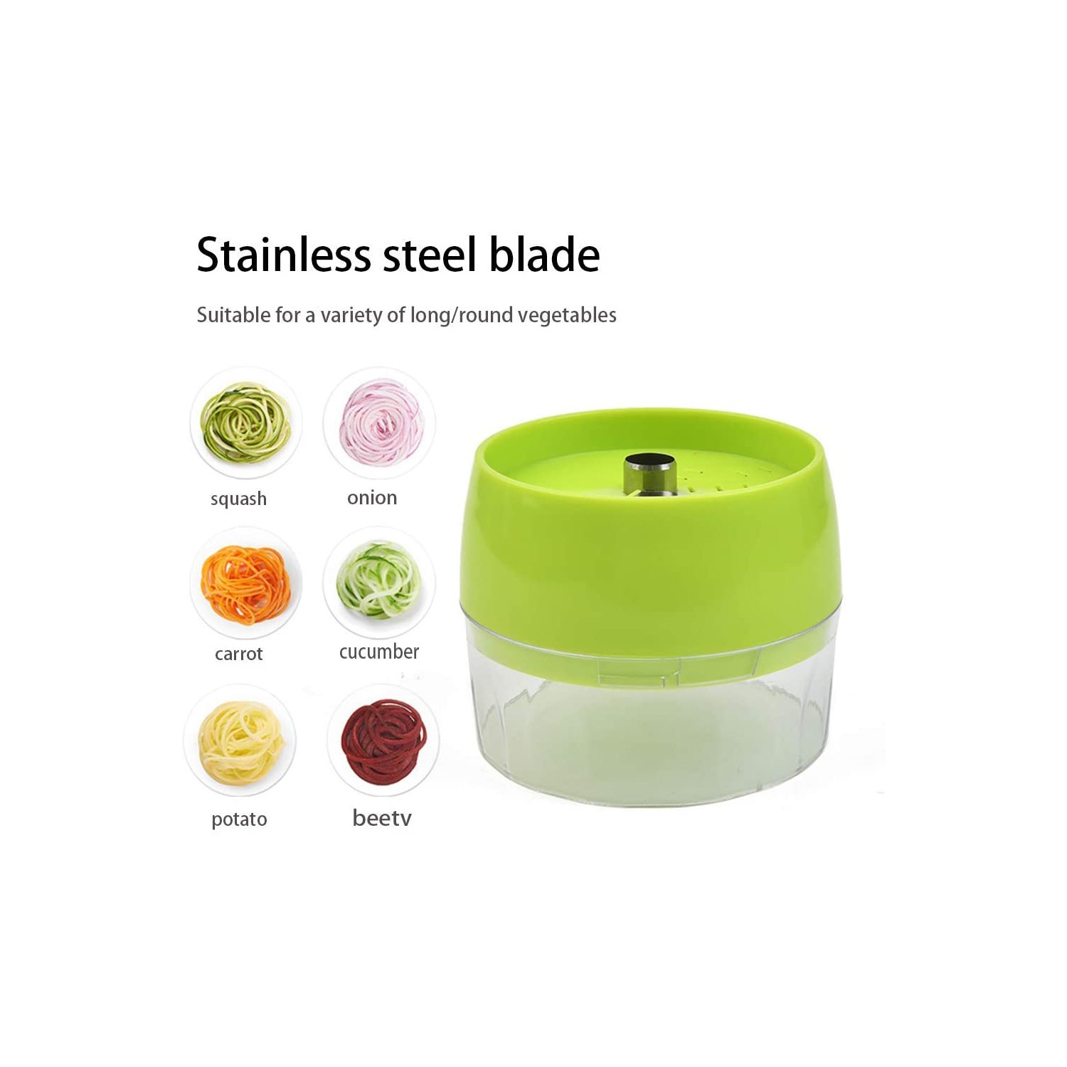 Multi-Function Handheld Spiralizer Vegetable Slicer Adjustable Grater Cutter - axGear