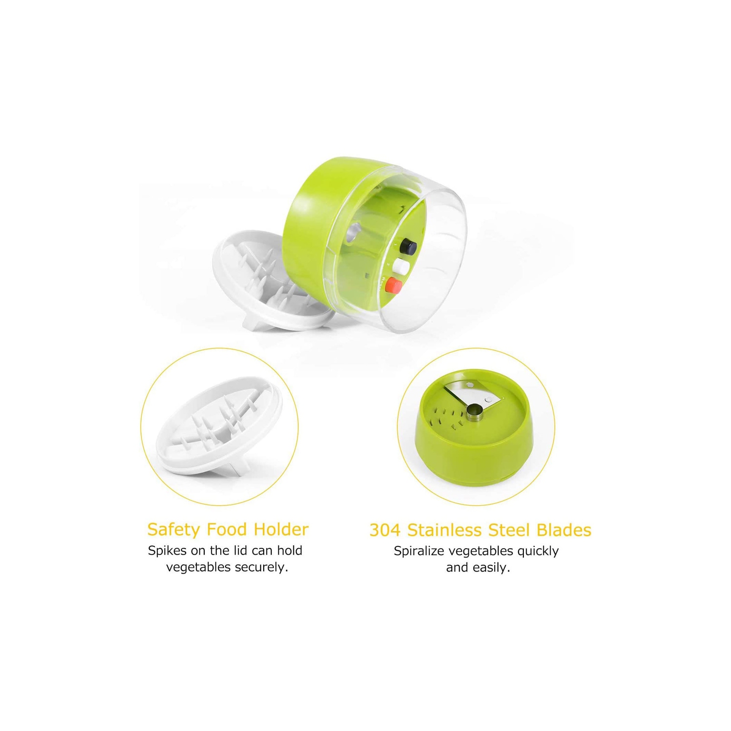 Multi-Function Handheld Spiralizer Vegetable Slicer Adjustable Grater Cutter - axGear