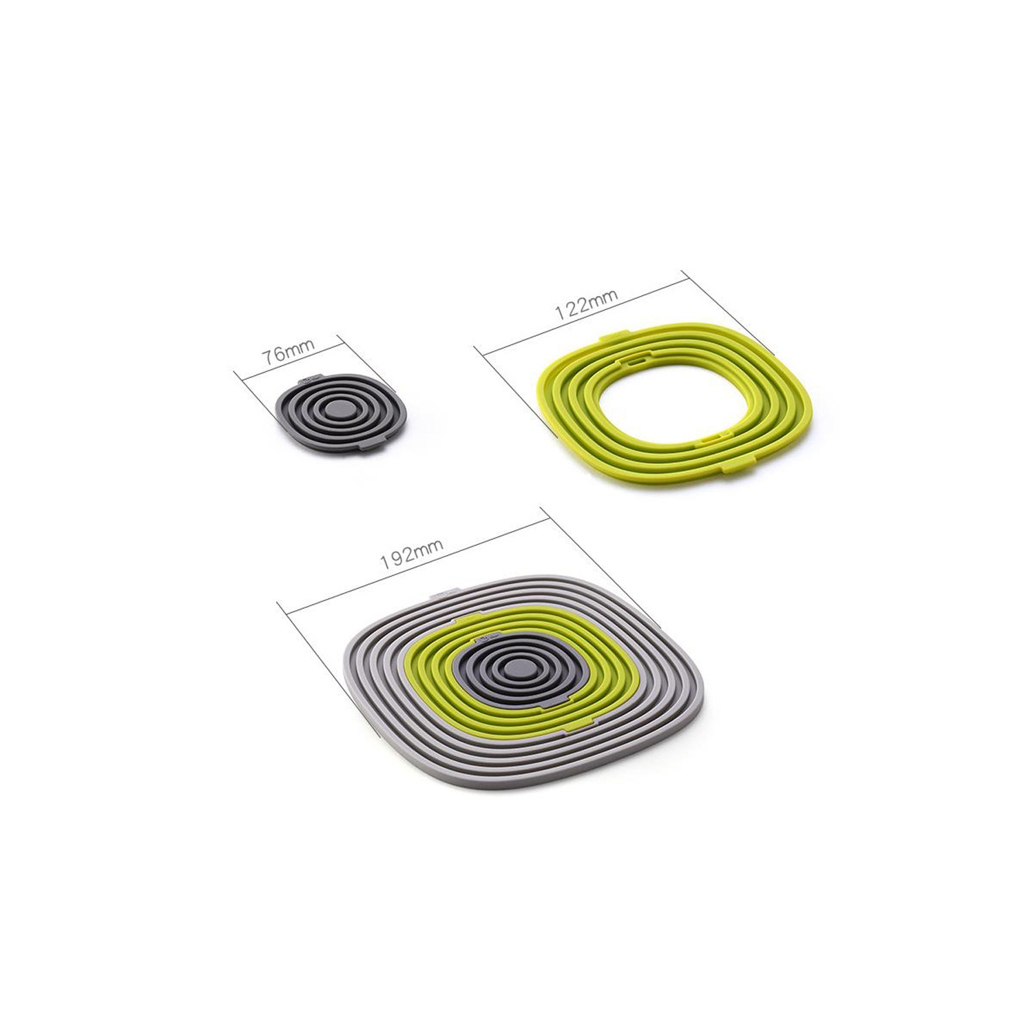 3in1 Silicone Coasters Hot Pads Heat Resistant Trivets for Hot Pots Pans Cups - axGear