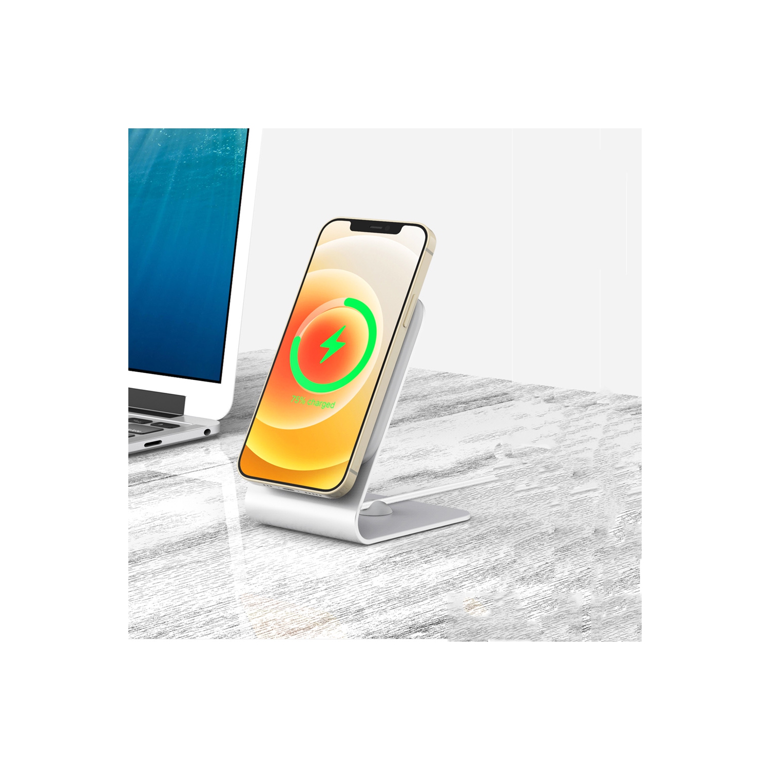 Aluminium Desk Stand Phone Holder for MagSafe Magnetic Wireless Charger - axGear