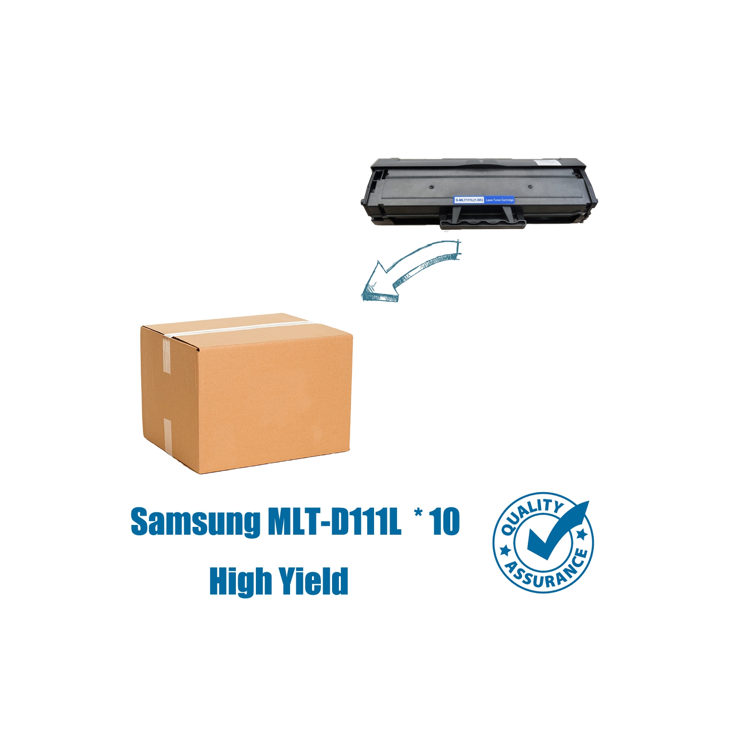 Printer Pro™ 10 Pack Samsung MLT-D111L Black Toner Cartridge-Samsung Printer M2020/M2070