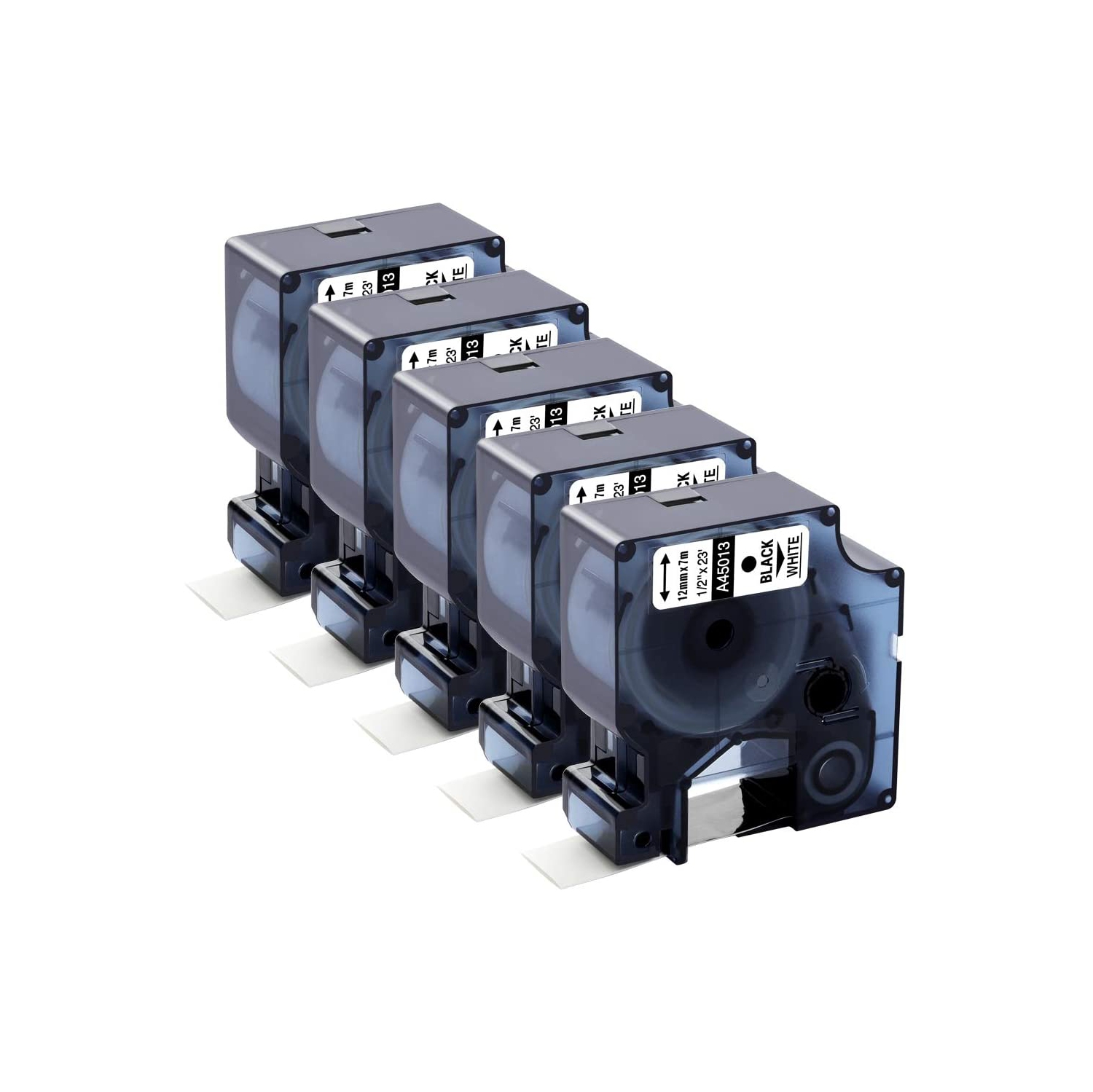 DYMO LABEL MAKER D1 45013 12mm Black on White Compatible Label Tape