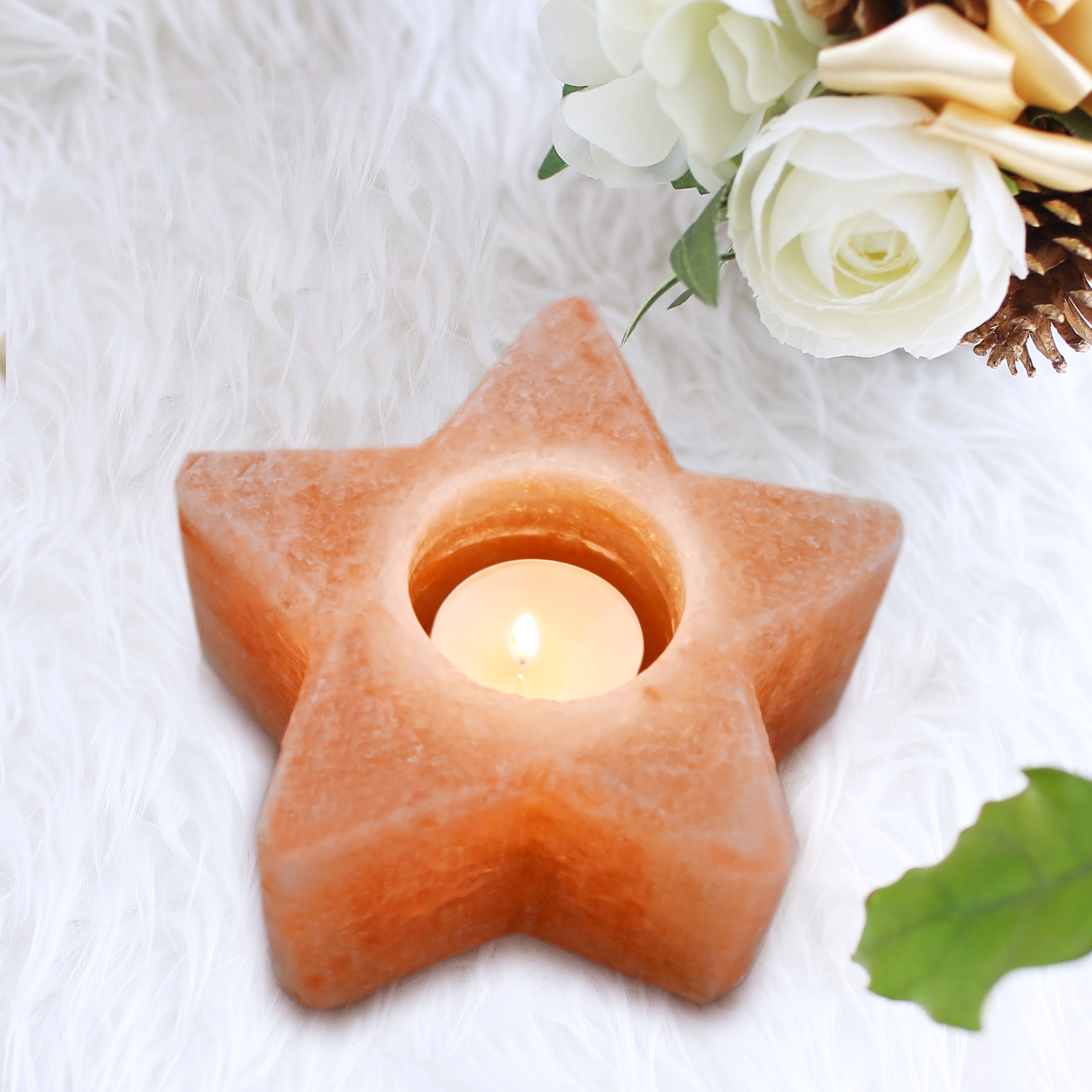 Himalayan Salt - Tea Light Star Shape Best Gift Item