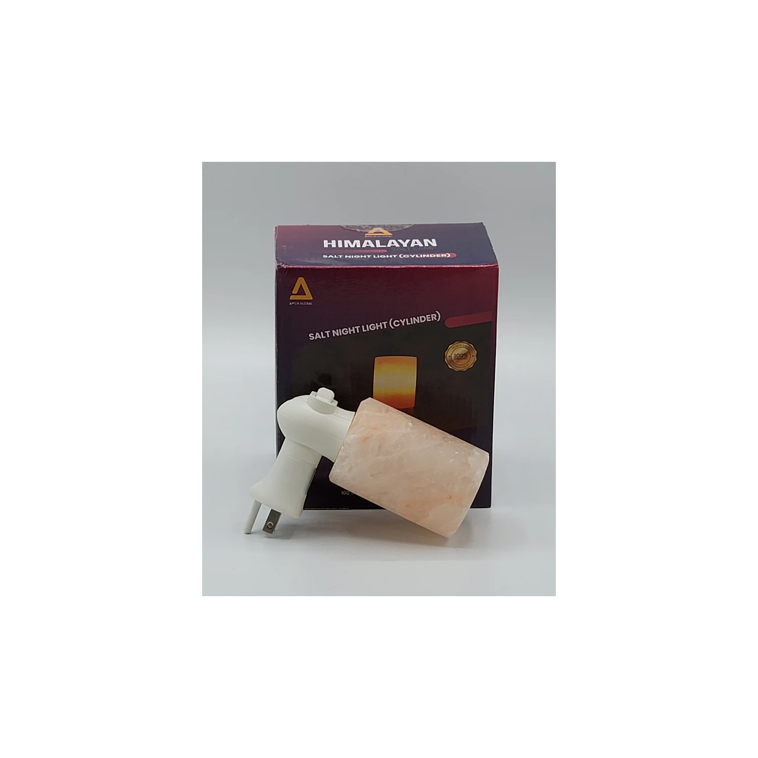 Sel himalayen - forme de cylindre de veilleuse Meilleur article-cadeau