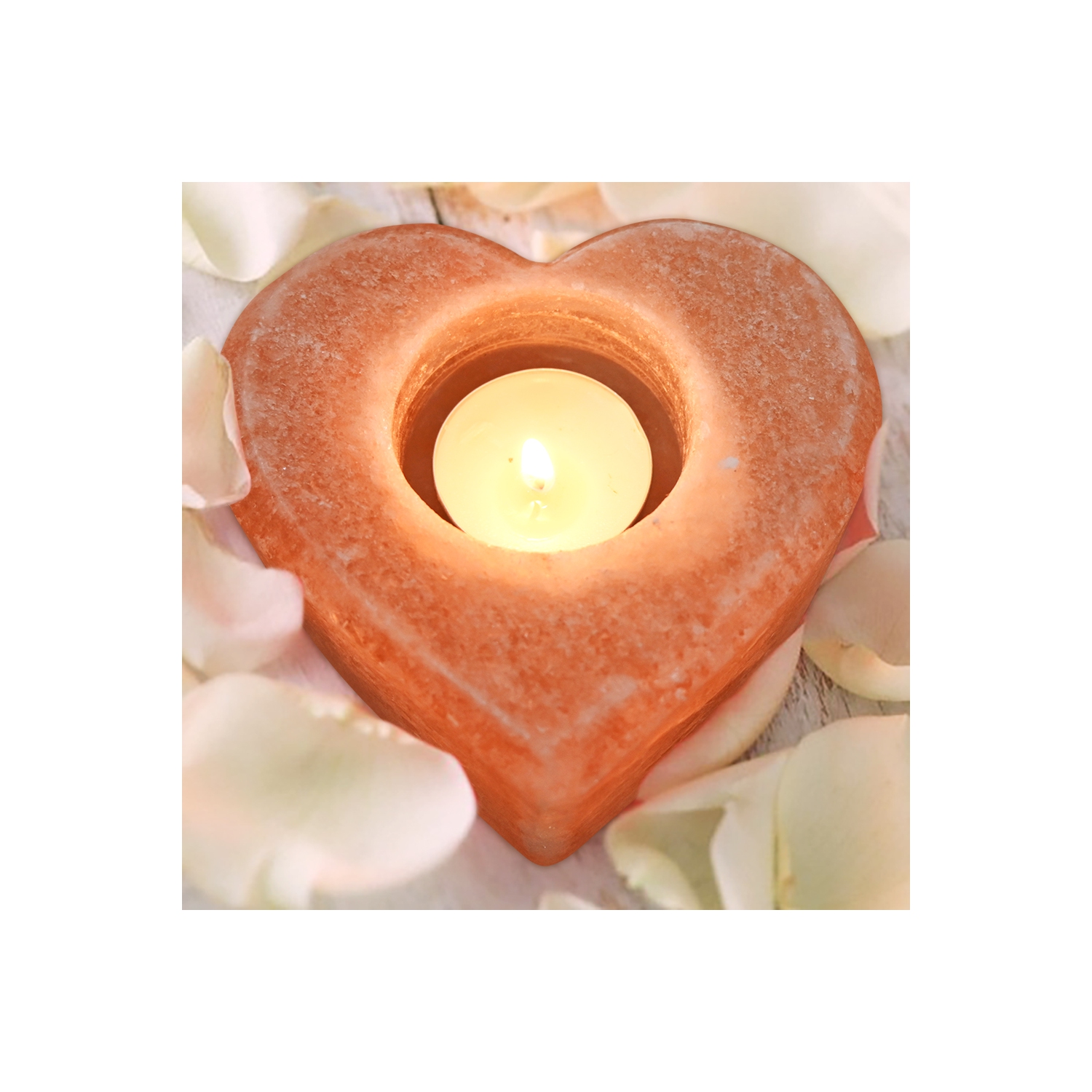 Himalayan Salt - Tea Light Heart Shape Best Gift Item