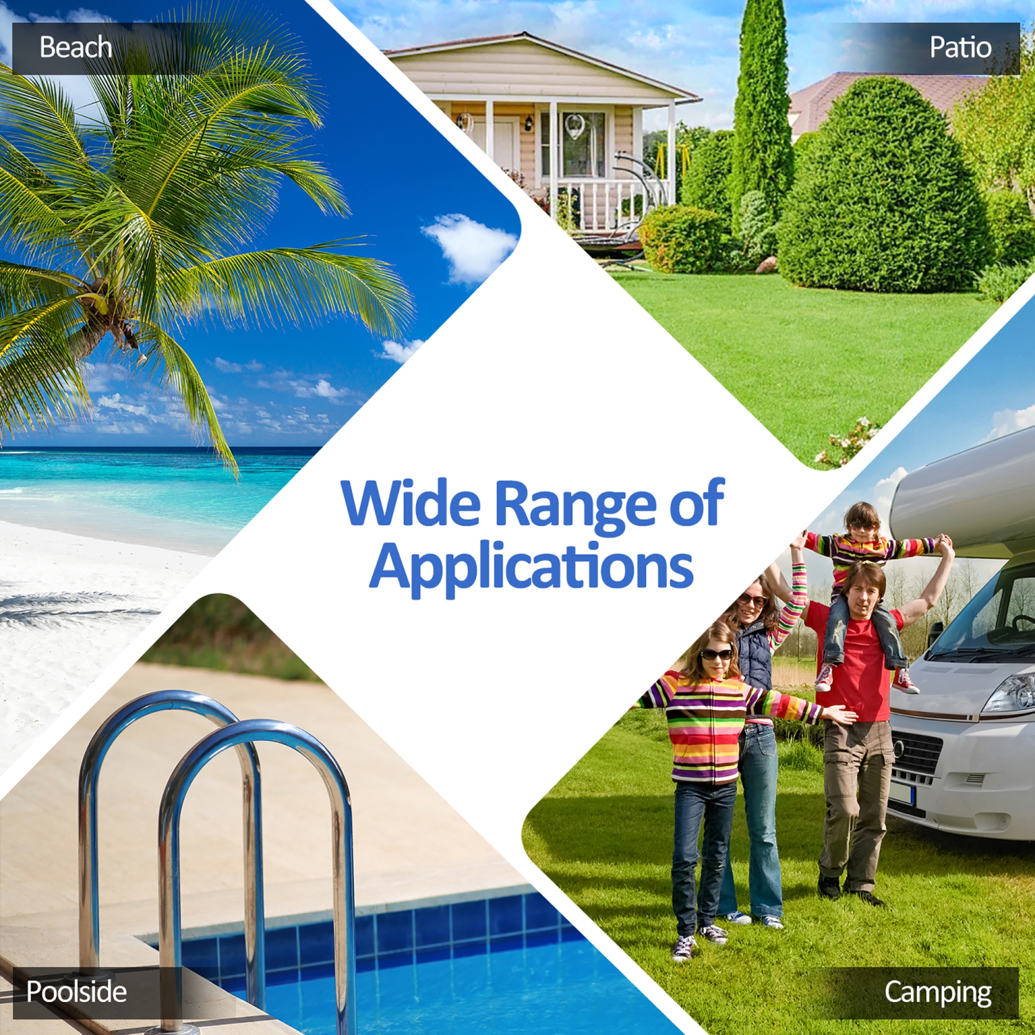 Costway Folding Beach Lounge Chair Heightening Design Patio Lounger w/ Pillow