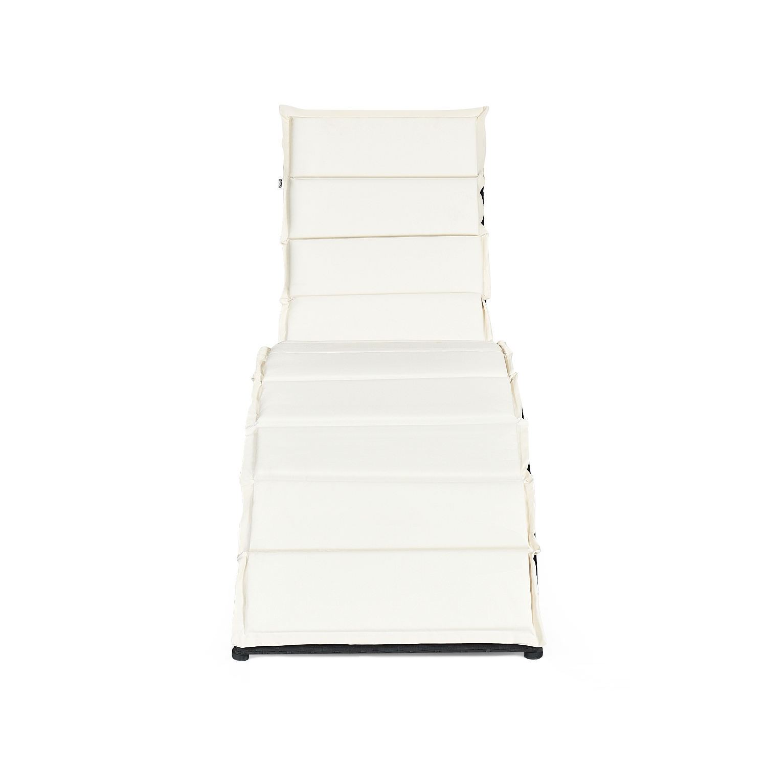 Chaise longue pliante en rotin pour patio Chaise de jardin portative noire Costway