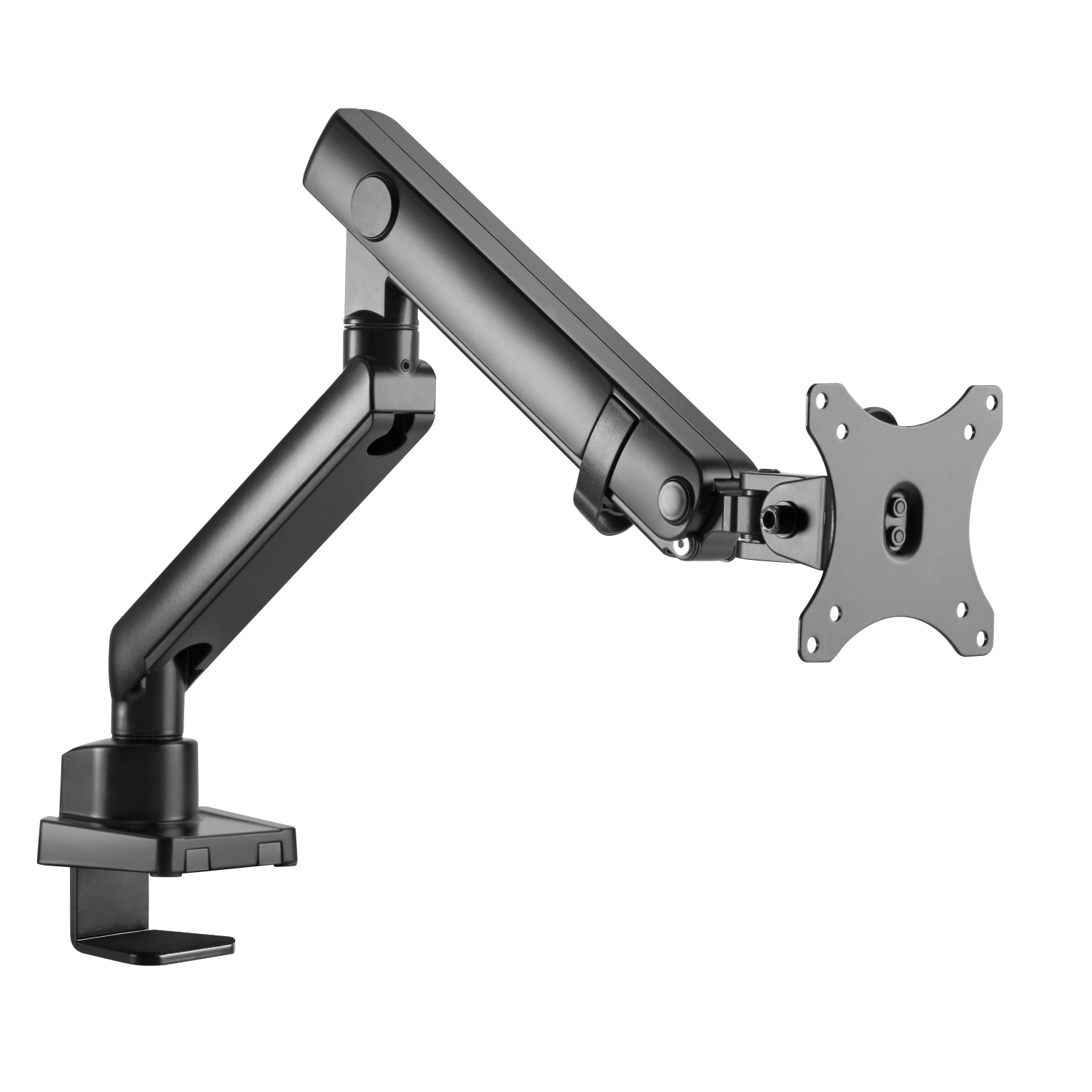Amer Mounts Spring Assisted Single Articulating Arm For 15"-34" Monitors - Clamp and Grommet Base - HYDRA1B