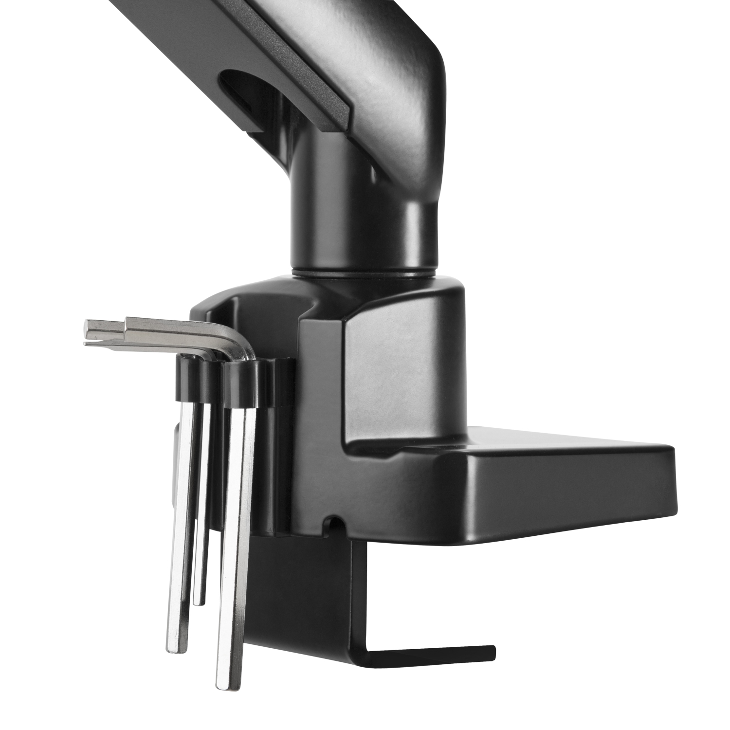 Amer Mounts Single Articulating Heavy Duty Spring Monitor Arm For 15"-40" Monitors 12kg Max Weight per Screen - Clamp and Grommet Base Installation