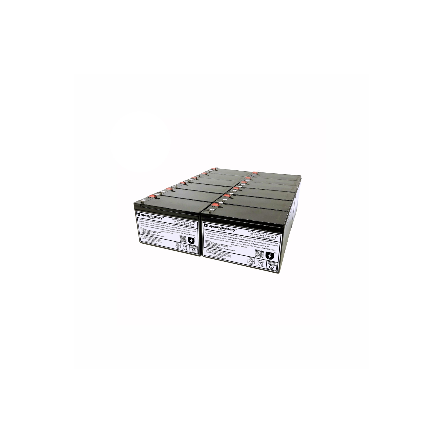 Eaton UPS Model Powerware 103002836-6591 Compatible - High-Rate Discharge Series Replacement Battery Backup Set - UPSANDBATTERY™