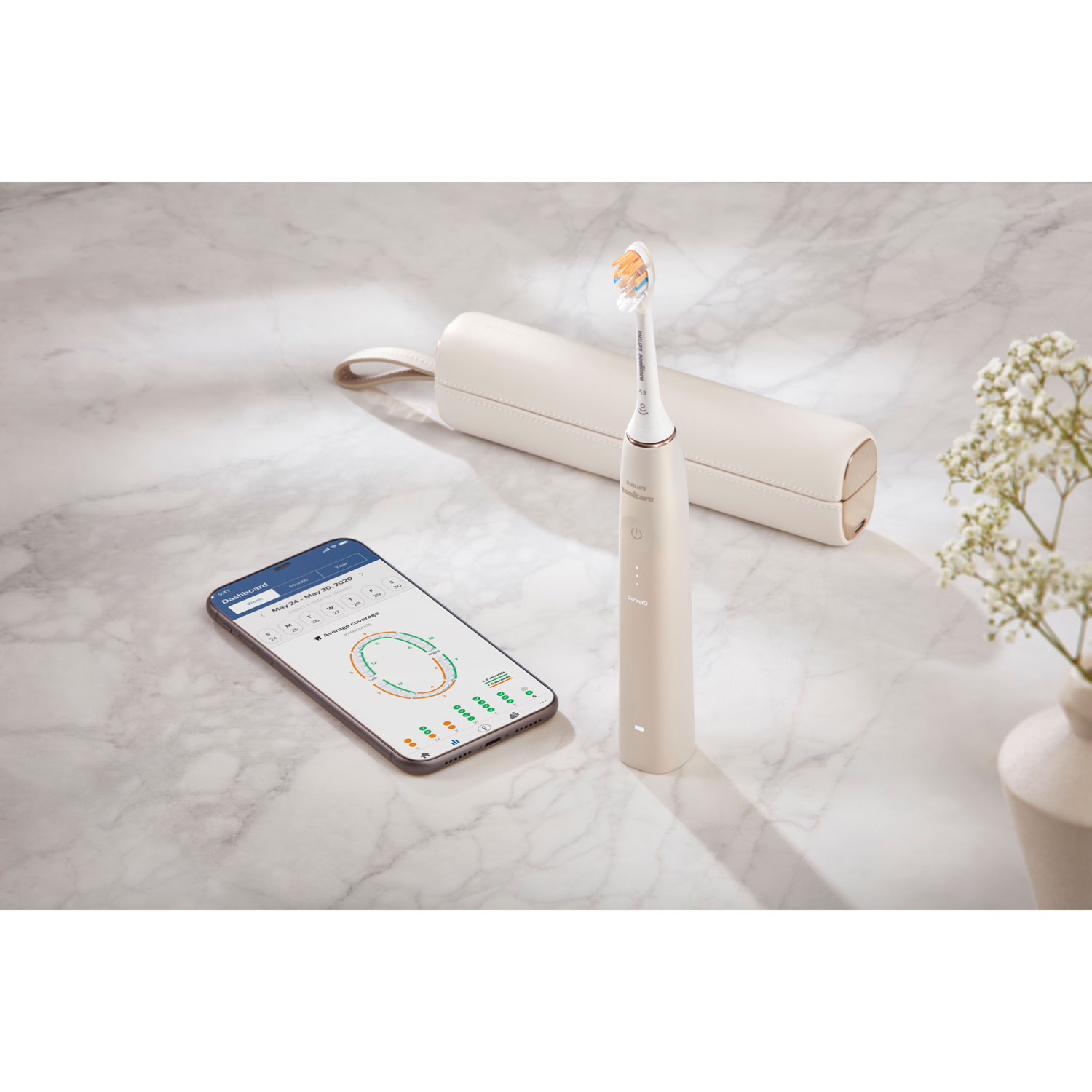 Brosse à dents électrique Philips Prestige de Sonicare - Champagne
