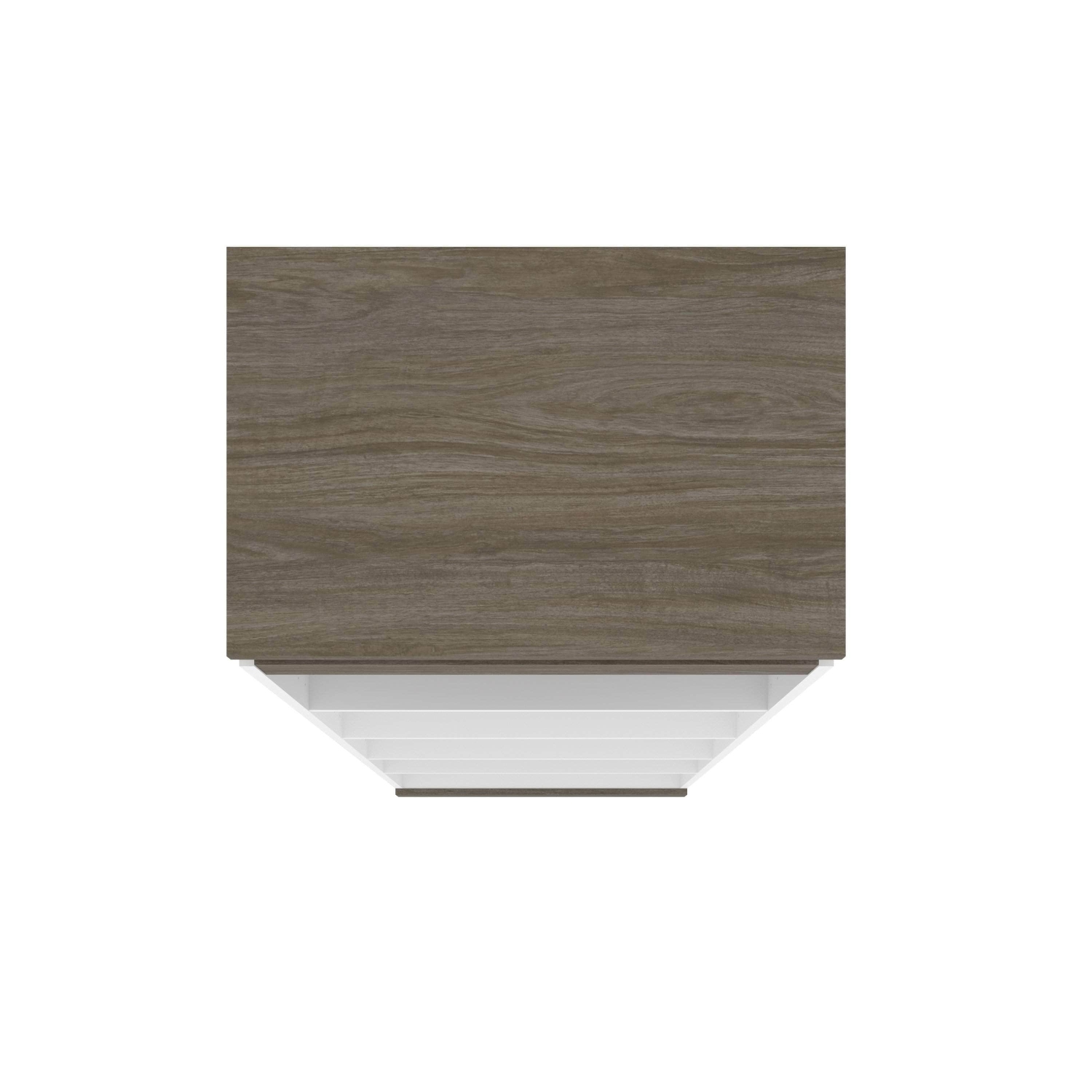 Étagère Orion de 30 po de large - Blanc et gris noyer