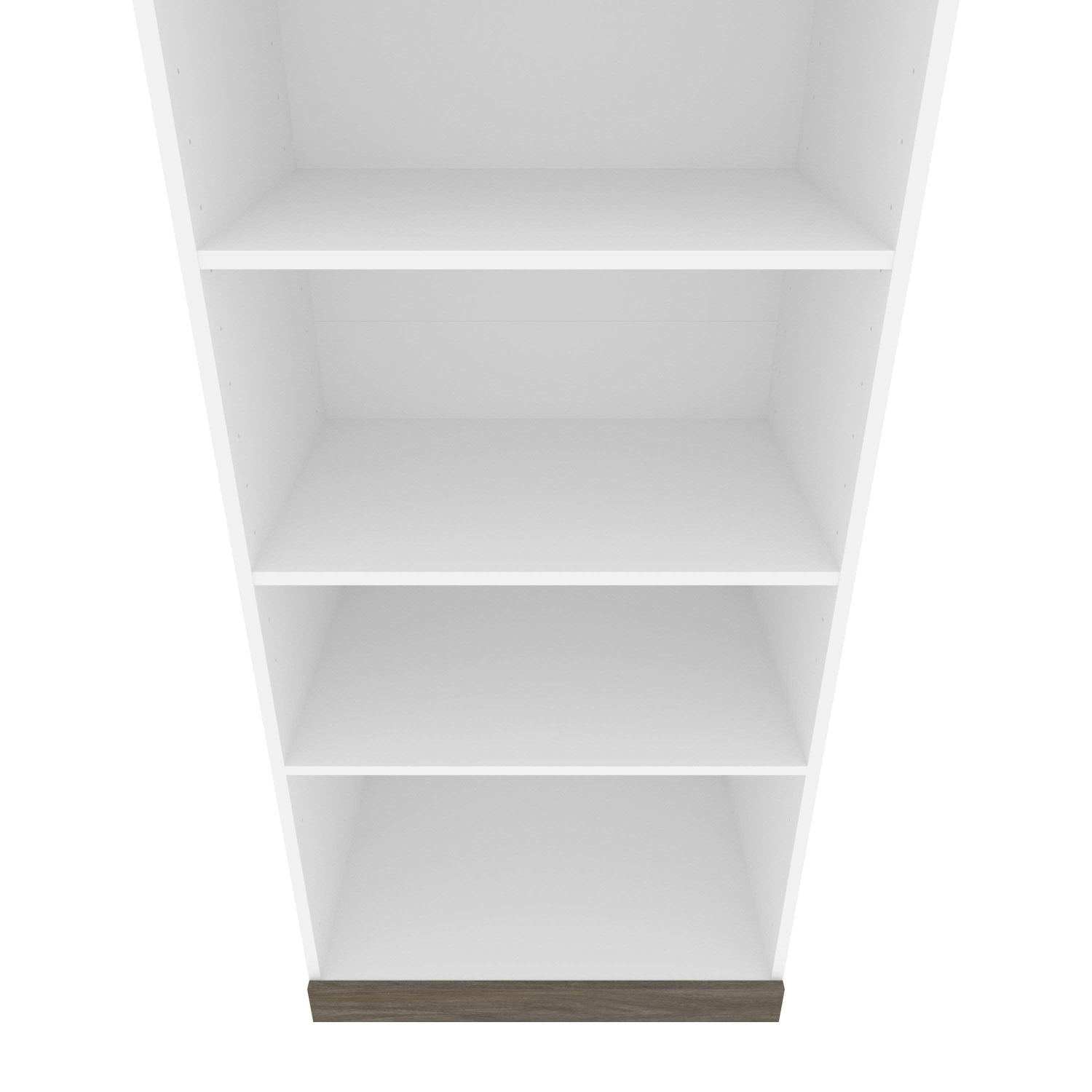 Étagère Orion de 30 po de large - Blanc et gris noyer