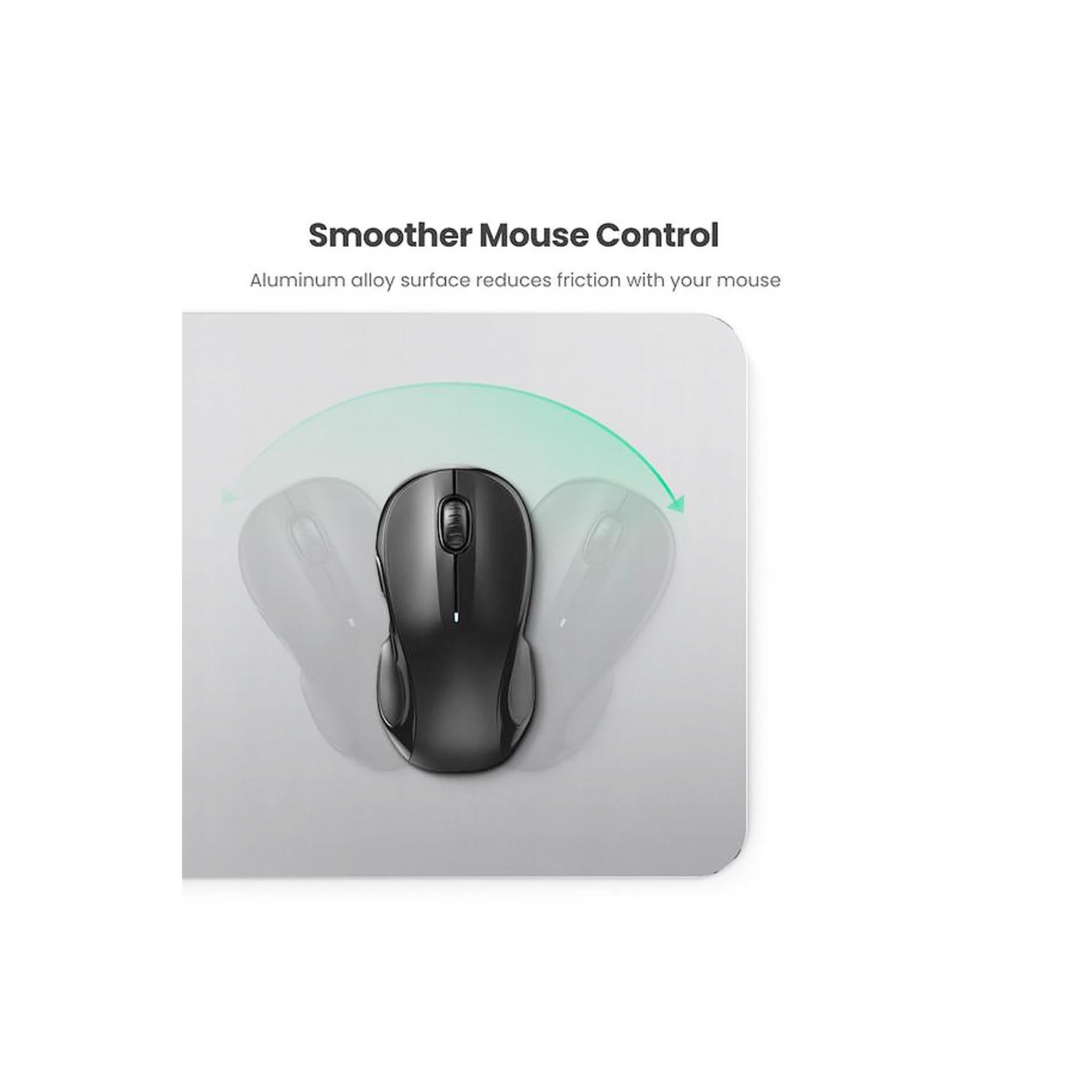 Tapis de souris mince à deux côtés, aluminium et polyuréthane - 200 mm x 240 mm x 2,5 mm