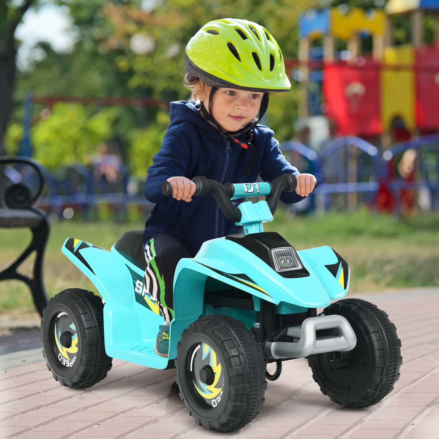 Gymax 6V Kids Electric Quad ATV 4 Wheels Ride On Toy Toddlers Forward & Reverse