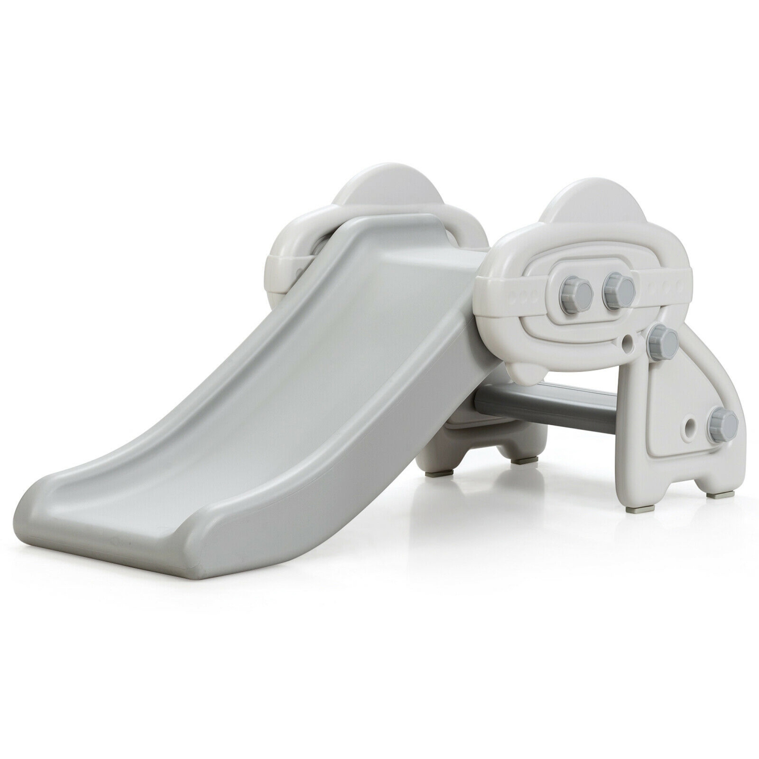 Gymax Baby Slide Indoor First Play Climber Slide Set for Boys Girls Blue/Gray