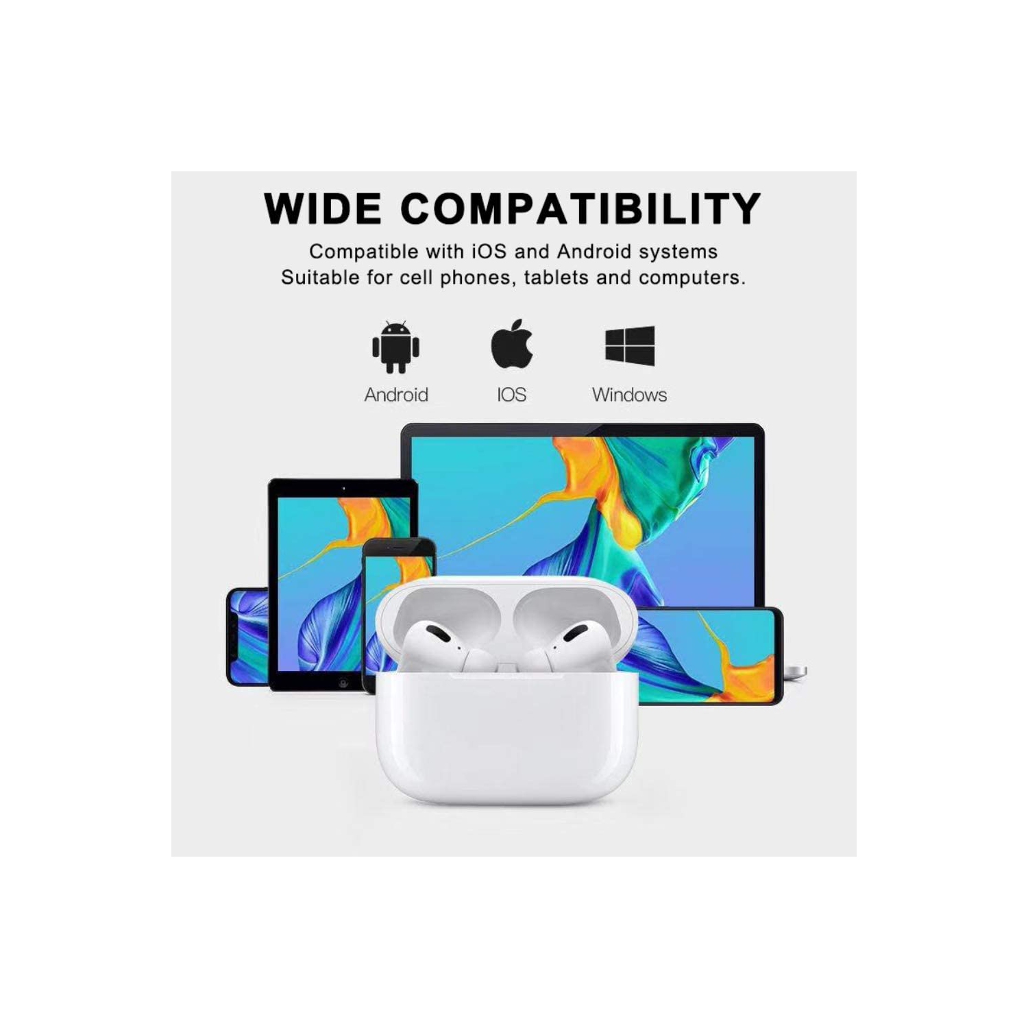 Wireless Headphones TWS Bluetooth 5.0 With Charging Box Headset Wireless Earbuds Touch Control HiFi Stereo and Dual Microphone TWS HD Music for IOS