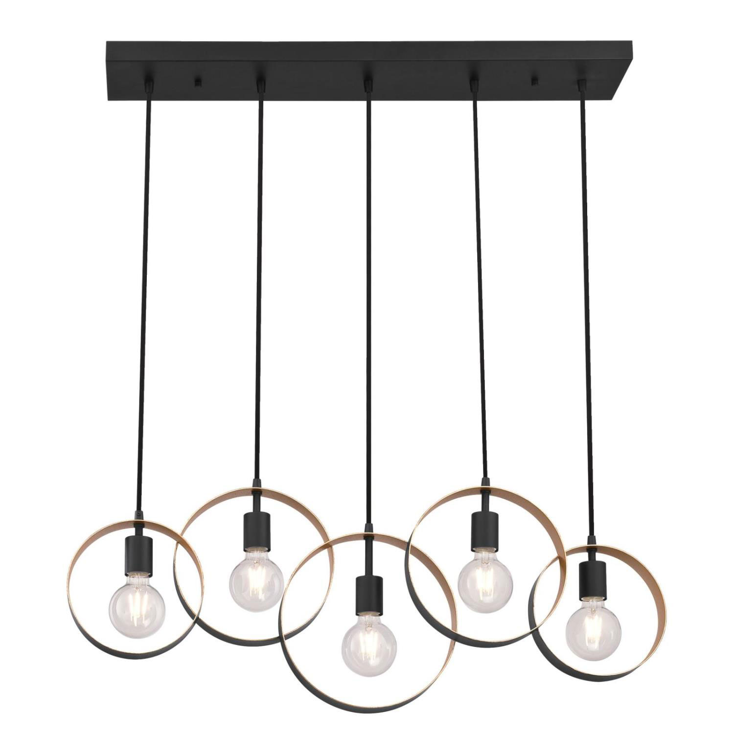 Lustre contemporain d'Olympus - Noir/Doré