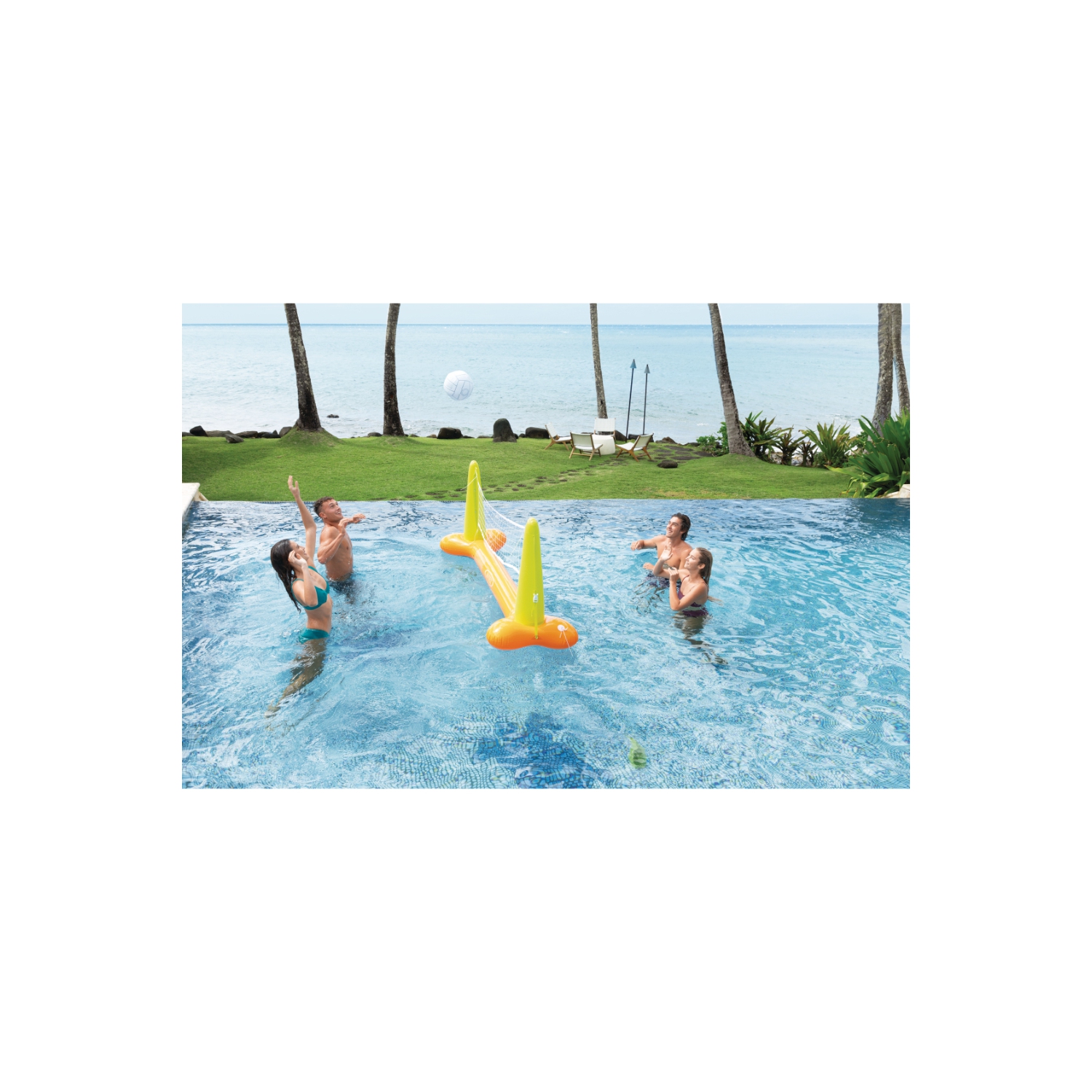 Intex Pool Volleyball Game, 94" X 25" X 36", for Ages 6+