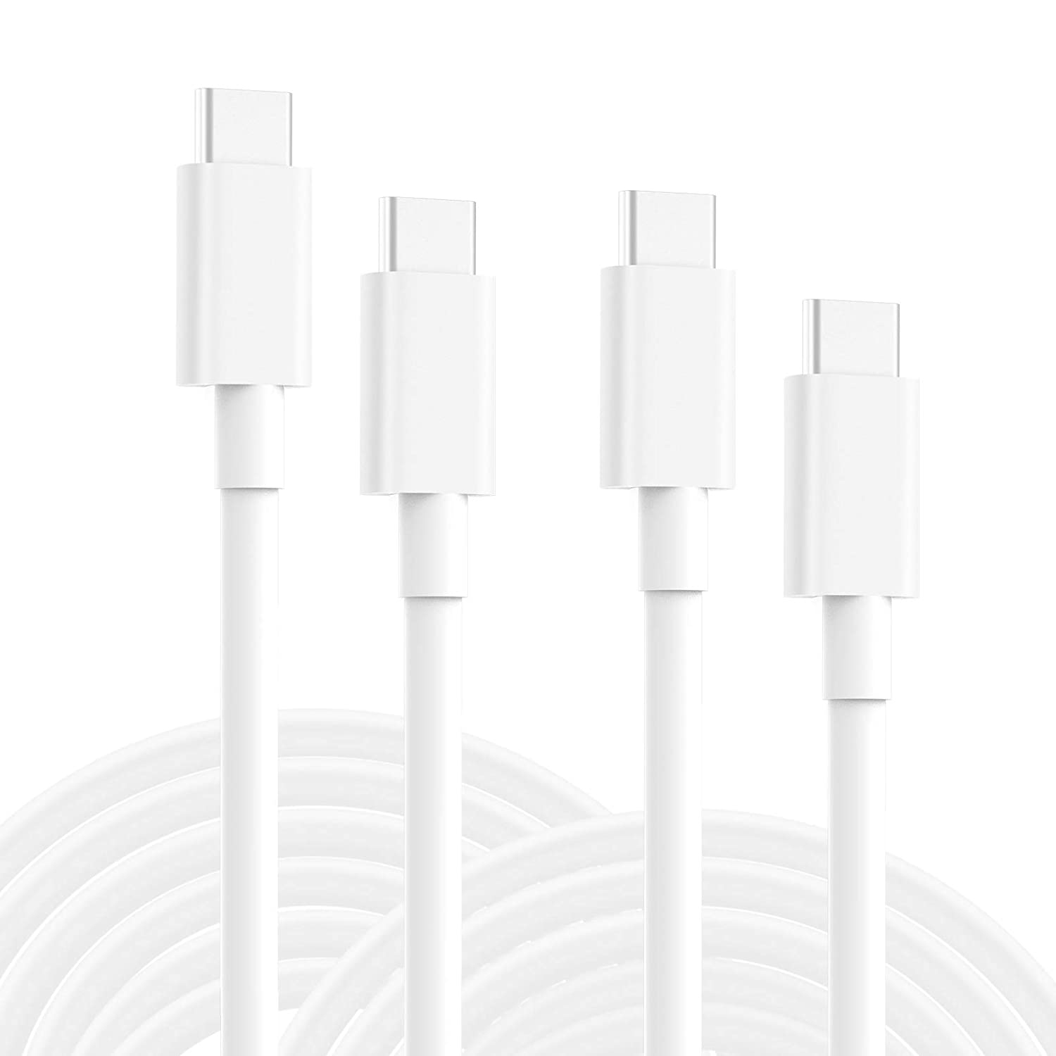 5 Pack USB C to USB C Charging Cable, Cord Compatible with MacBook Pro, 12 inch, New Air 13 inch, 2020/2018 iPad Pro 12.9, 11, Google Pixel 2/3/4 XL, Nexus 6P, All PD USB C Charger, USB-IF, 6.6ft