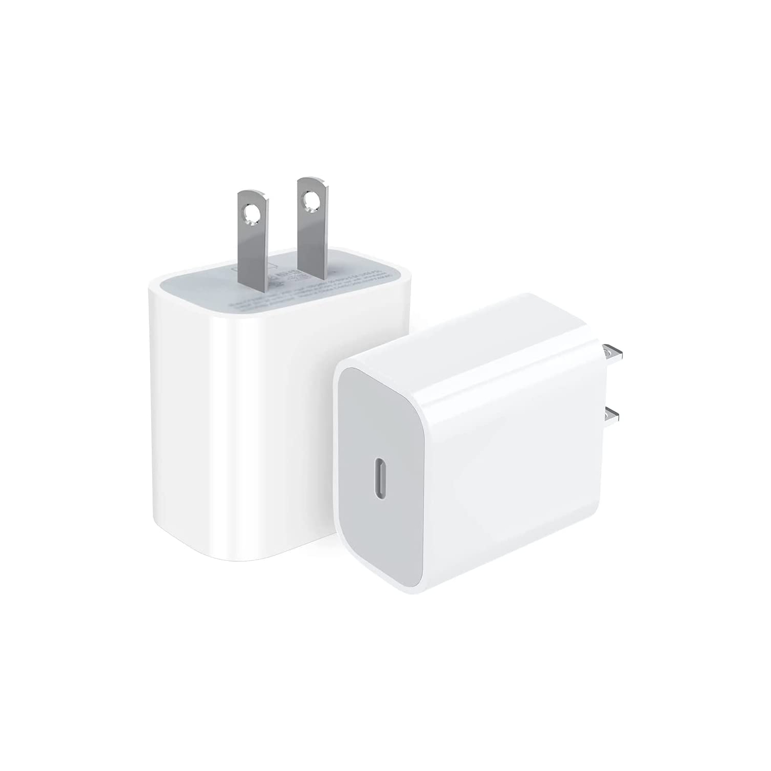 (CABLESHARK) (2PACK) Apple COMPATIBLE USB C Fast Charger 20W PD 3.0 USB C Wall Charger for iPhone 11 iPhone 13 / Pro / Max iPhone 12 / Pro / Max iPad Air Mini Pro plug
