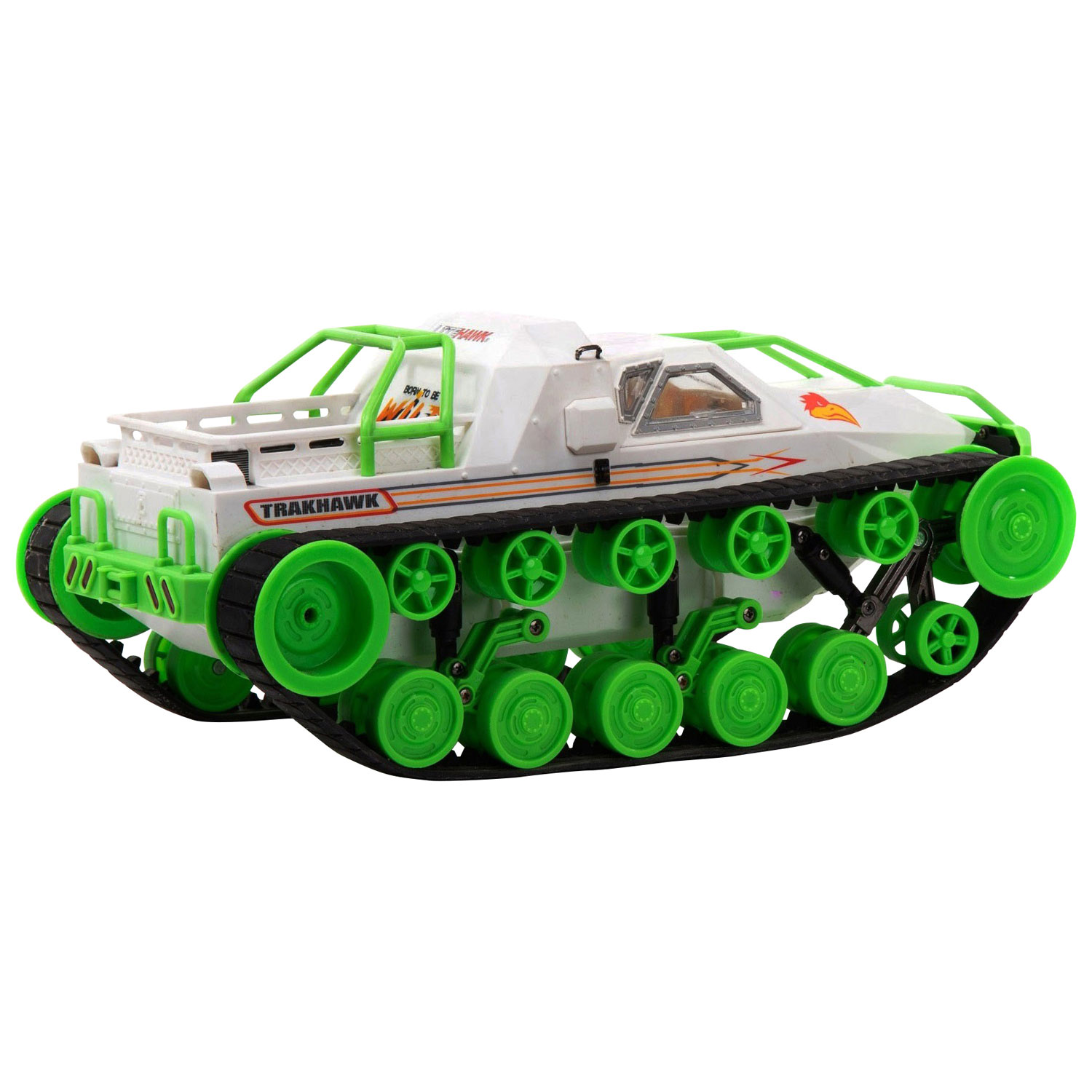 Char d'assaut téléguidé TrakHawk de LiteHawk - Blanc/Vert