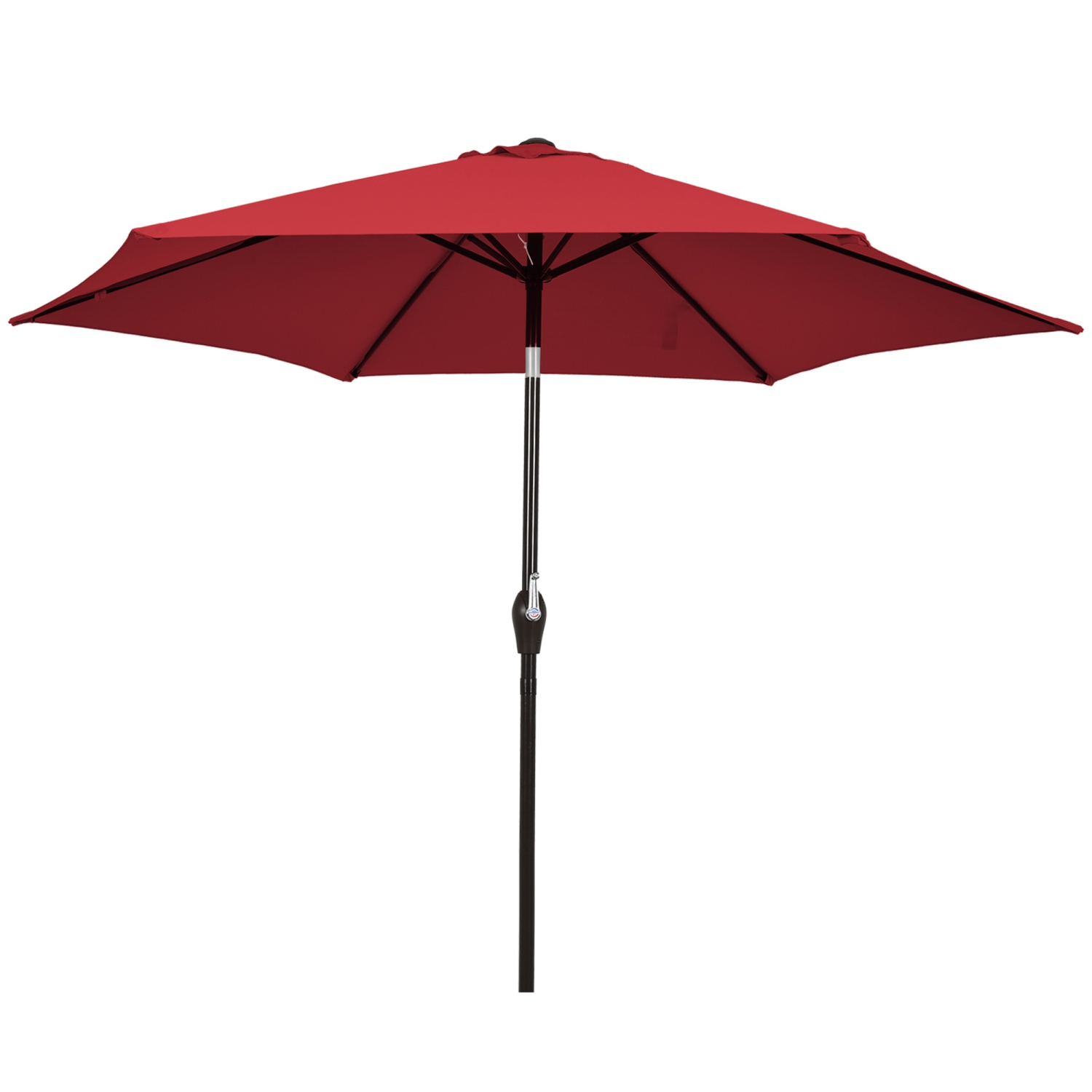 Gymax 10 ft Patio Umbrella Market Table Umbrella Yard Outdoor w/ 6 Ribs