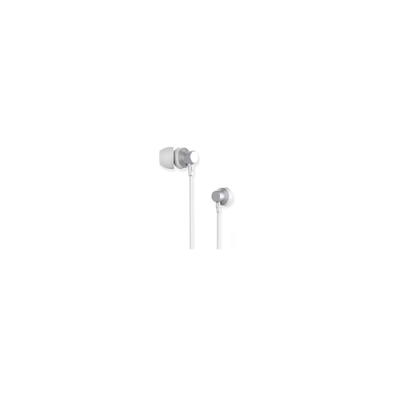 Remax RM-512 3.5mm Wired Music Headset Music Earphone Heavy Bass in-Ear Headphone for iPhone Samsung Xiaomi (Silver)