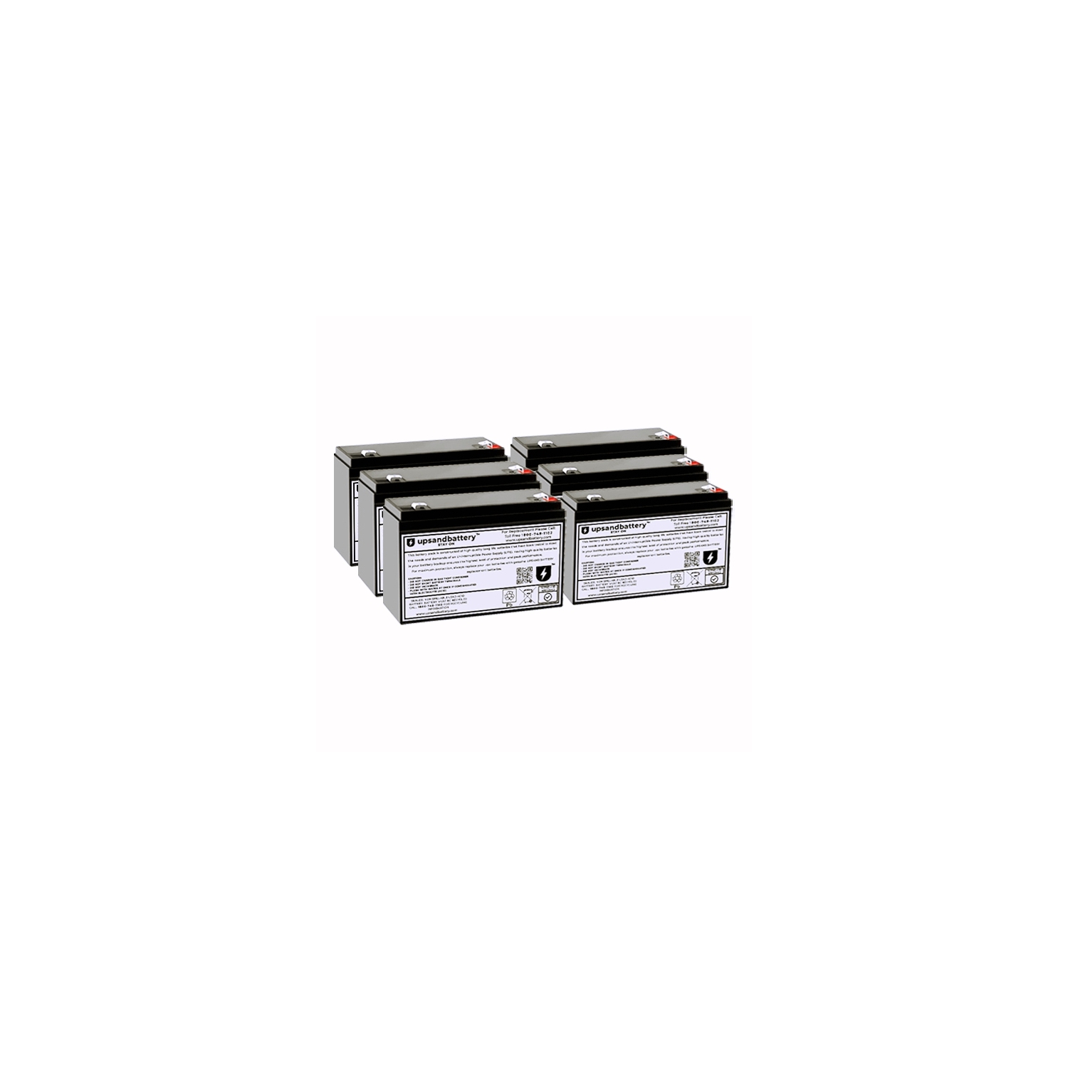 Eaton UPS Model Powerware PW5115-1500 RM Compatible - High-Rate Discharge Series Replacement Battery Backup Set - UPSANDBATTERY™