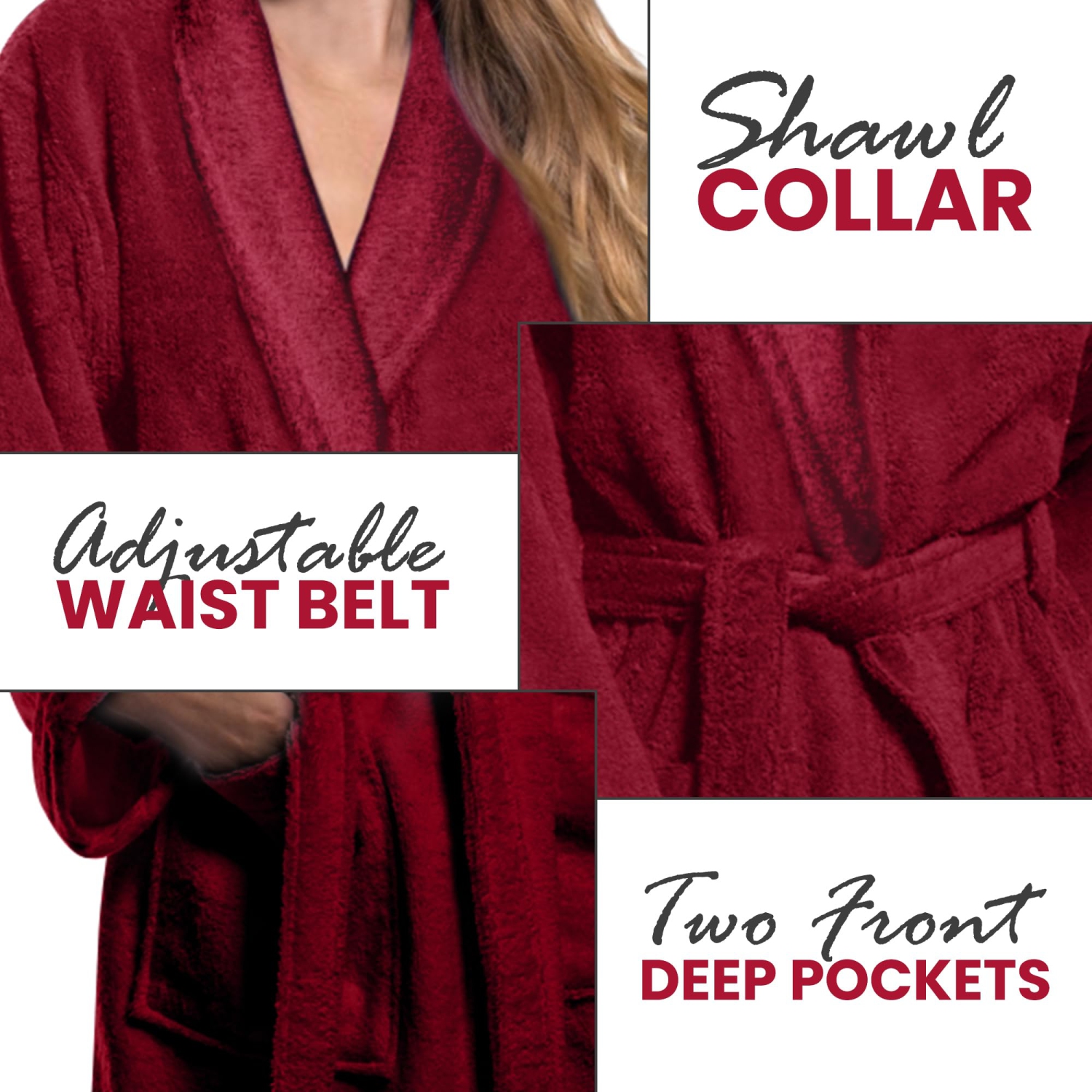 Terry Cloth Bathrobes for Women 100% Cotton Robes Soft Women Bathrobe Towel Spa Robe adult Hotel Robe Warm Bathrobe