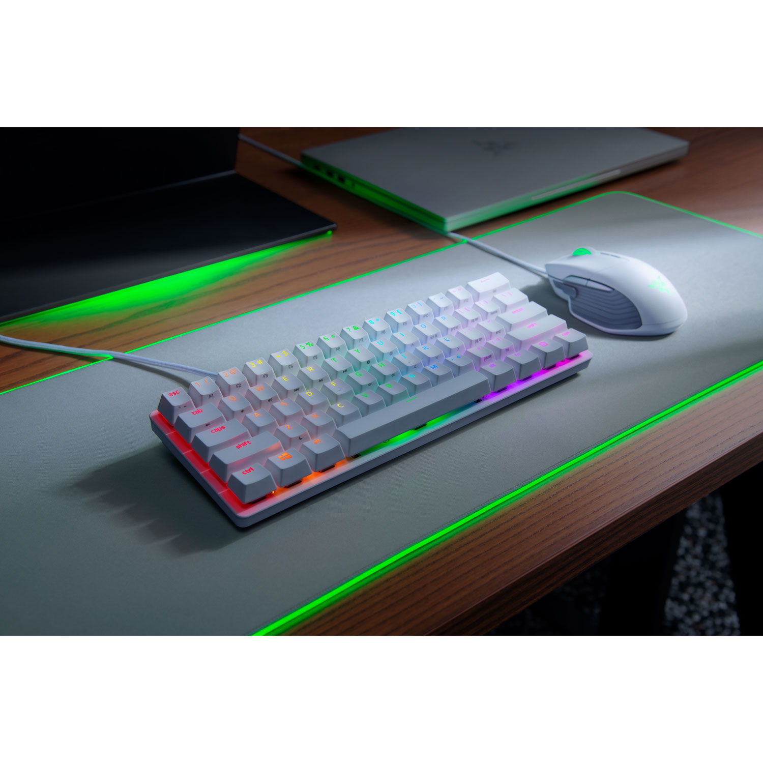 Razer Huntsman Mini Backlit Optical Gaming Keyboard - White | Best 